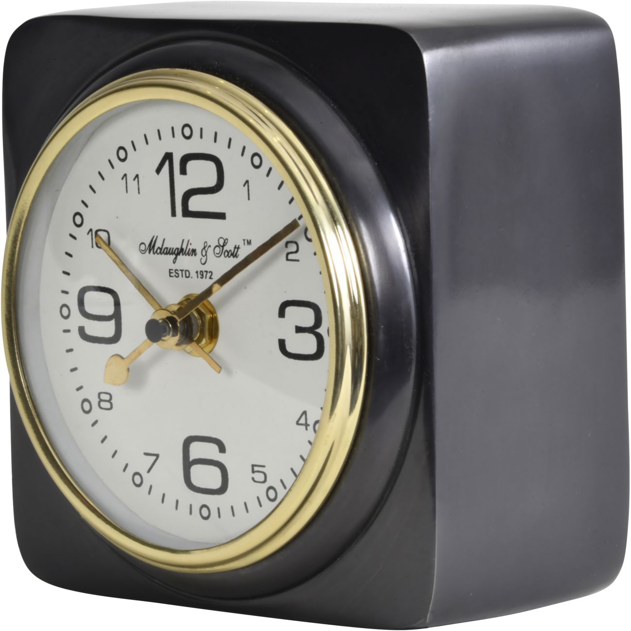 Thompson Square Mantel Clock | Black