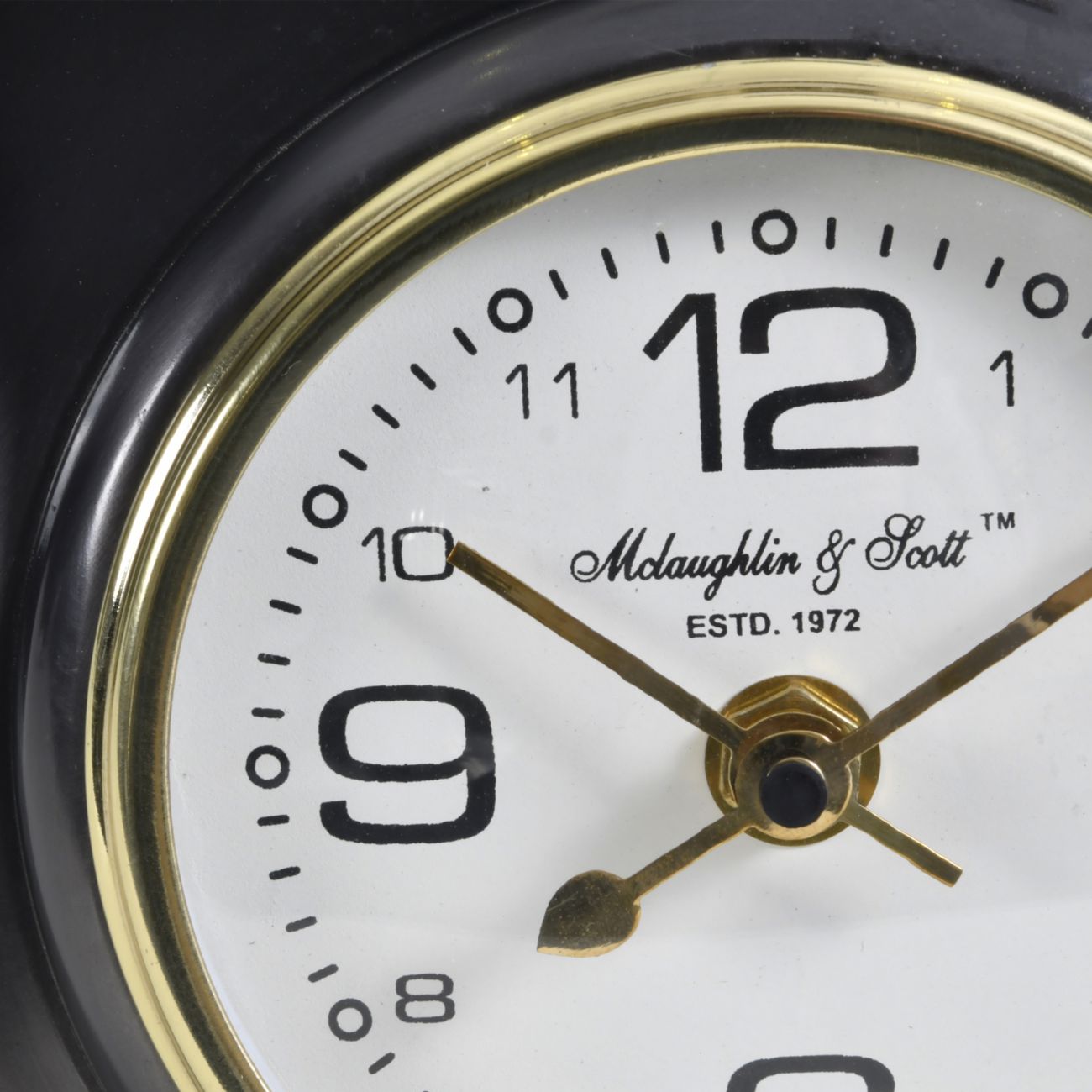 Thompson Square Mantel Clock | Black