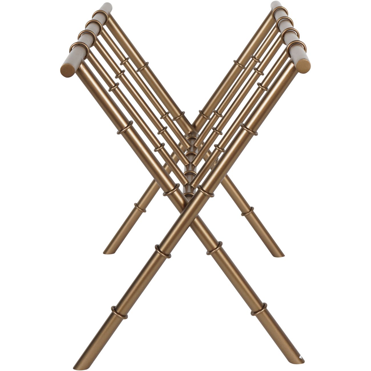 Antique Brass Bamboo Magazine Rack