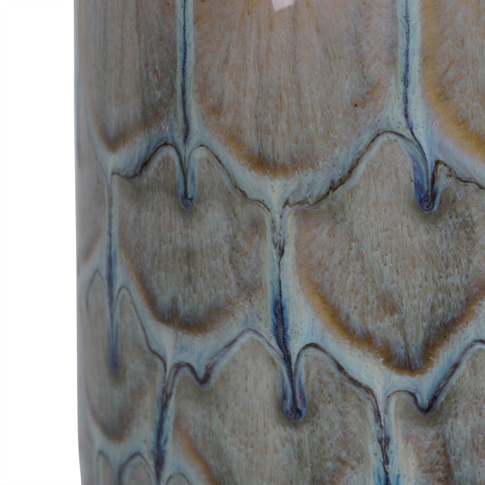 Armadillo Azure Ceramic Vase