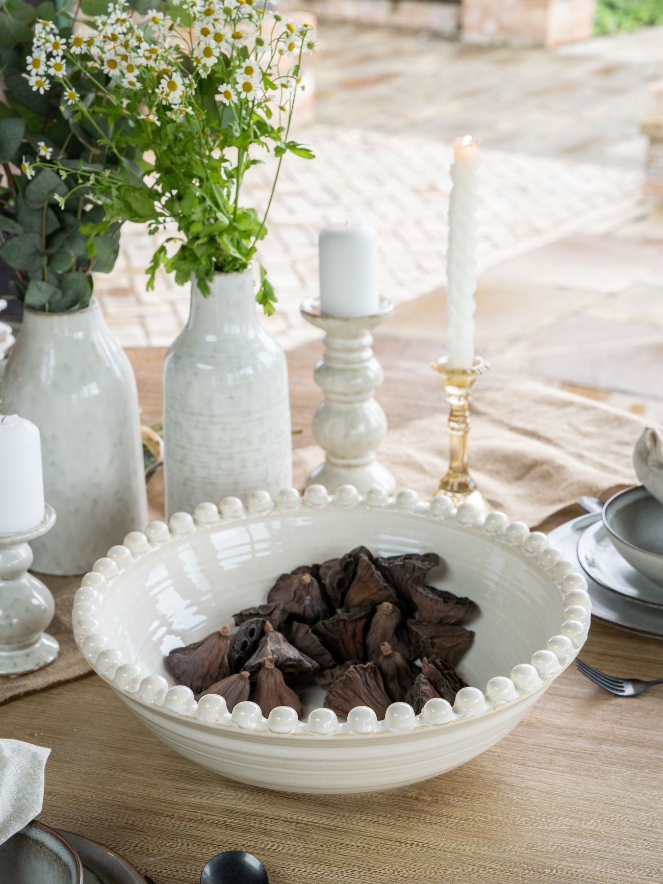 Mediterranean Ceramic Bowl | Cream