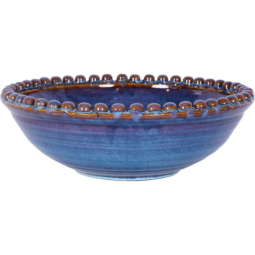 Mediterranean Reactive Glaze Blue Bowl