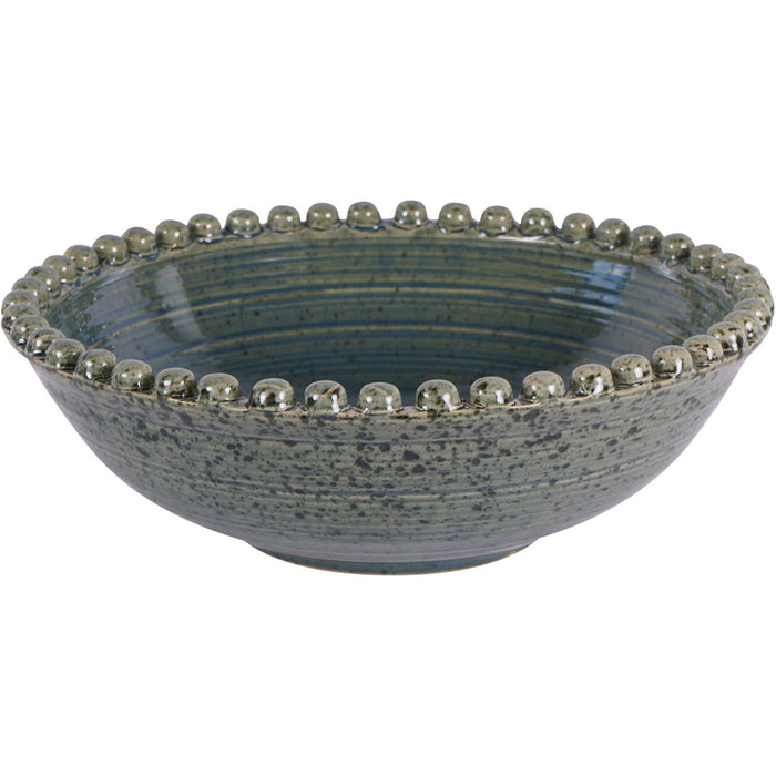 Mediterranean Reactive Glaze Green Bowl