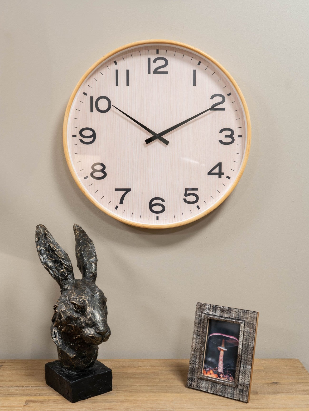 Grain Effect Wall Clock | Natural