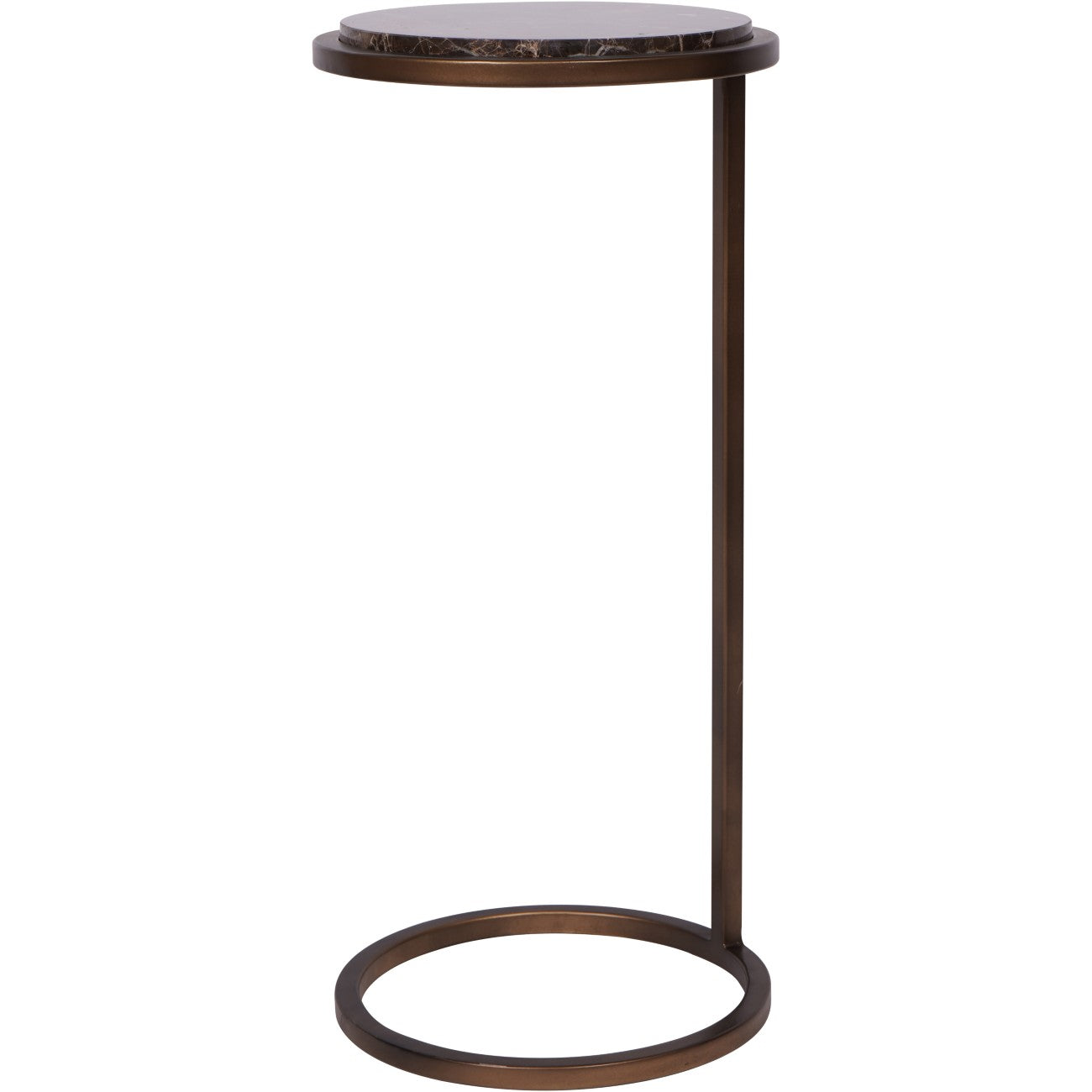 Iota Accent Table | Brown Emperador Marble