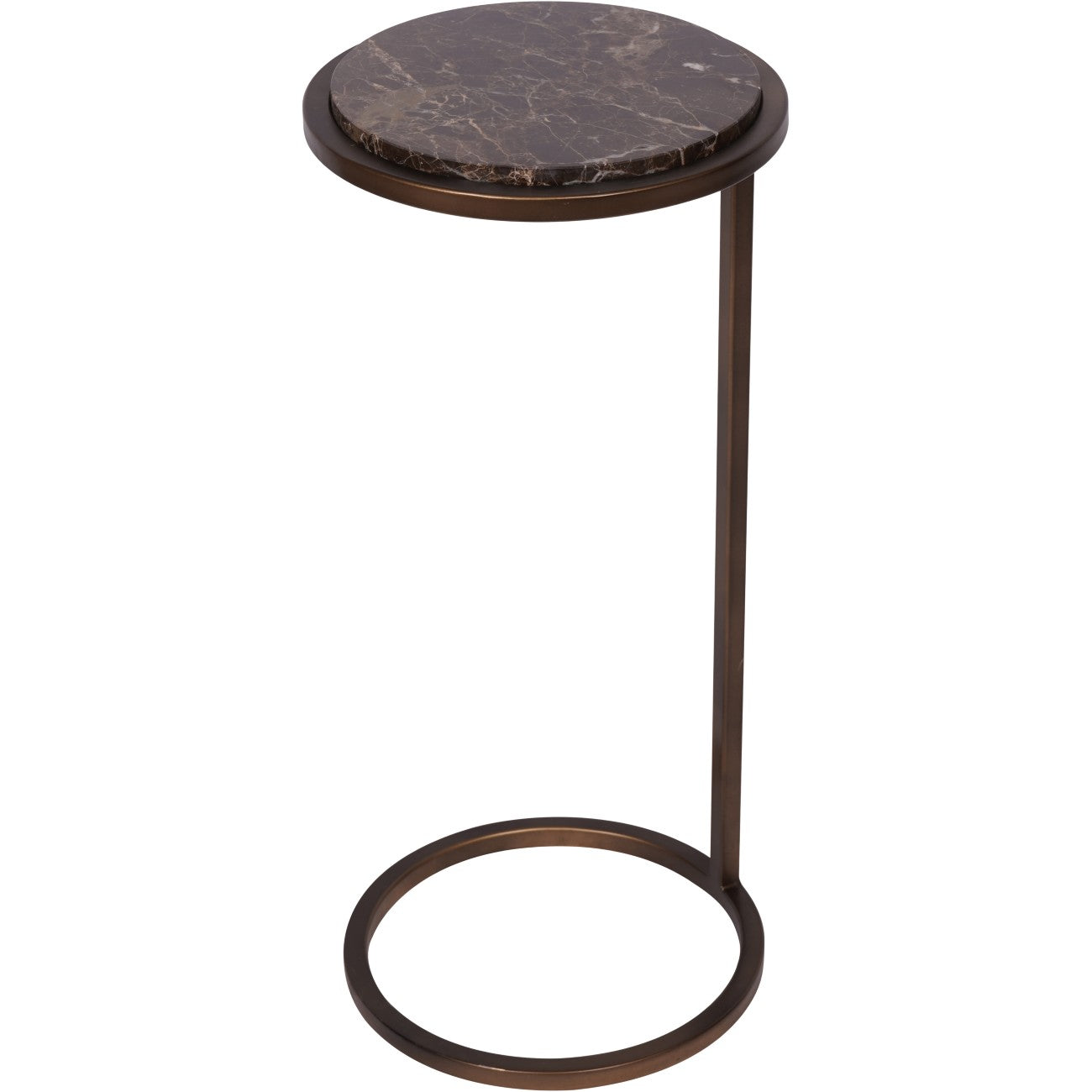 Iota Accent Table | Brown Emperador Marble