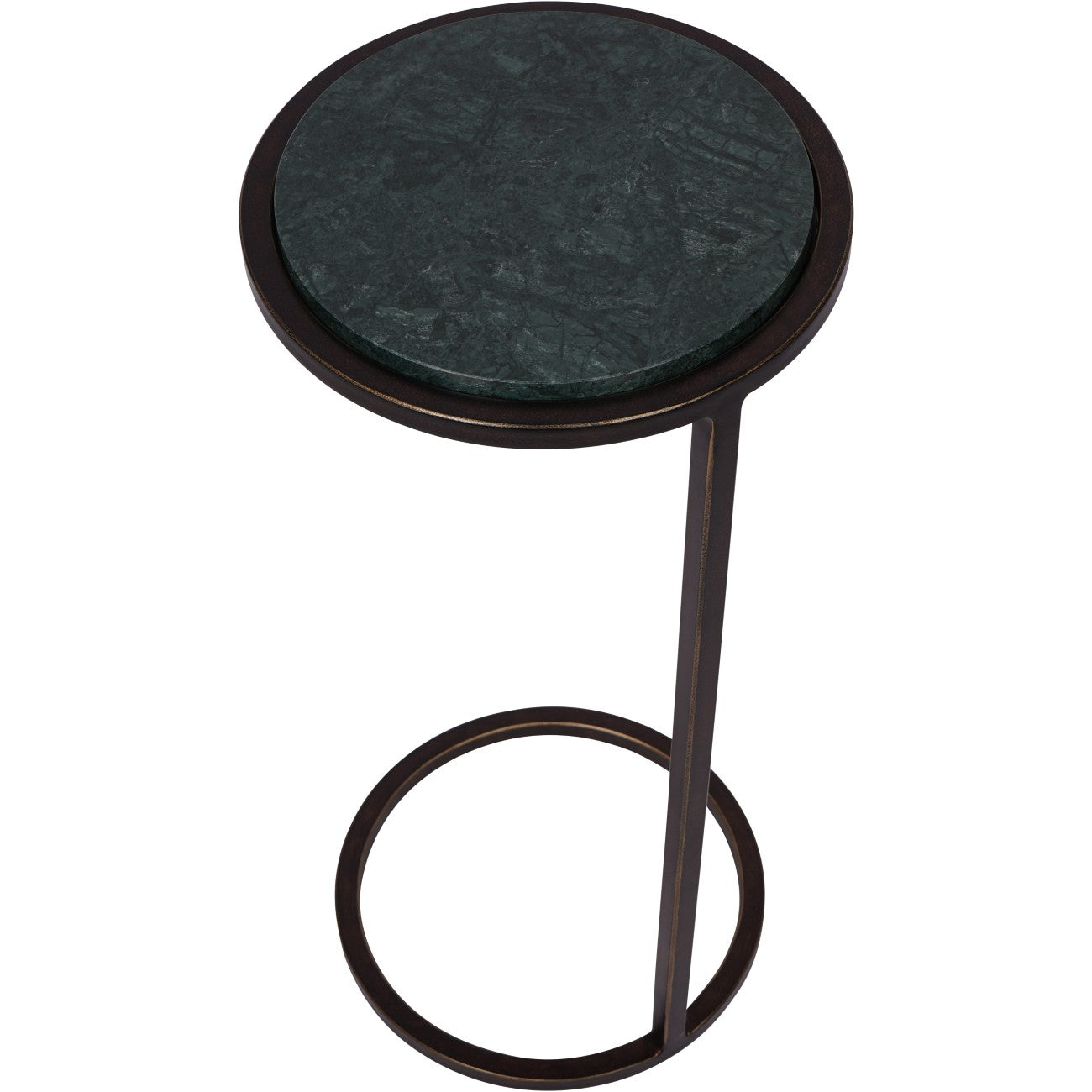 Iota Accent Table | Green Panna Marble