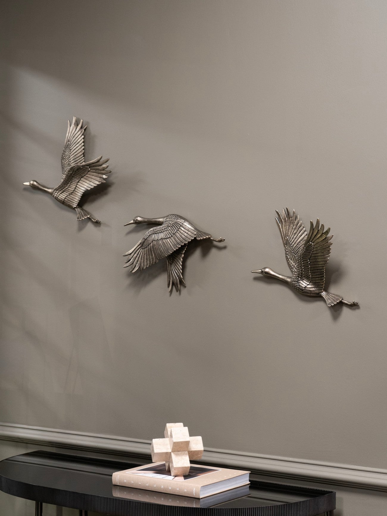 Crane Trio Cast Wall Art