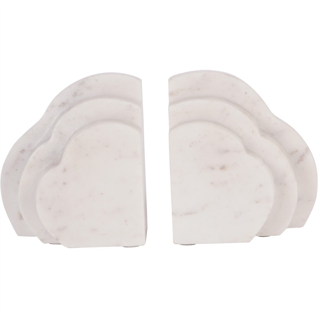 Genoa White Marble Cloud Bookends