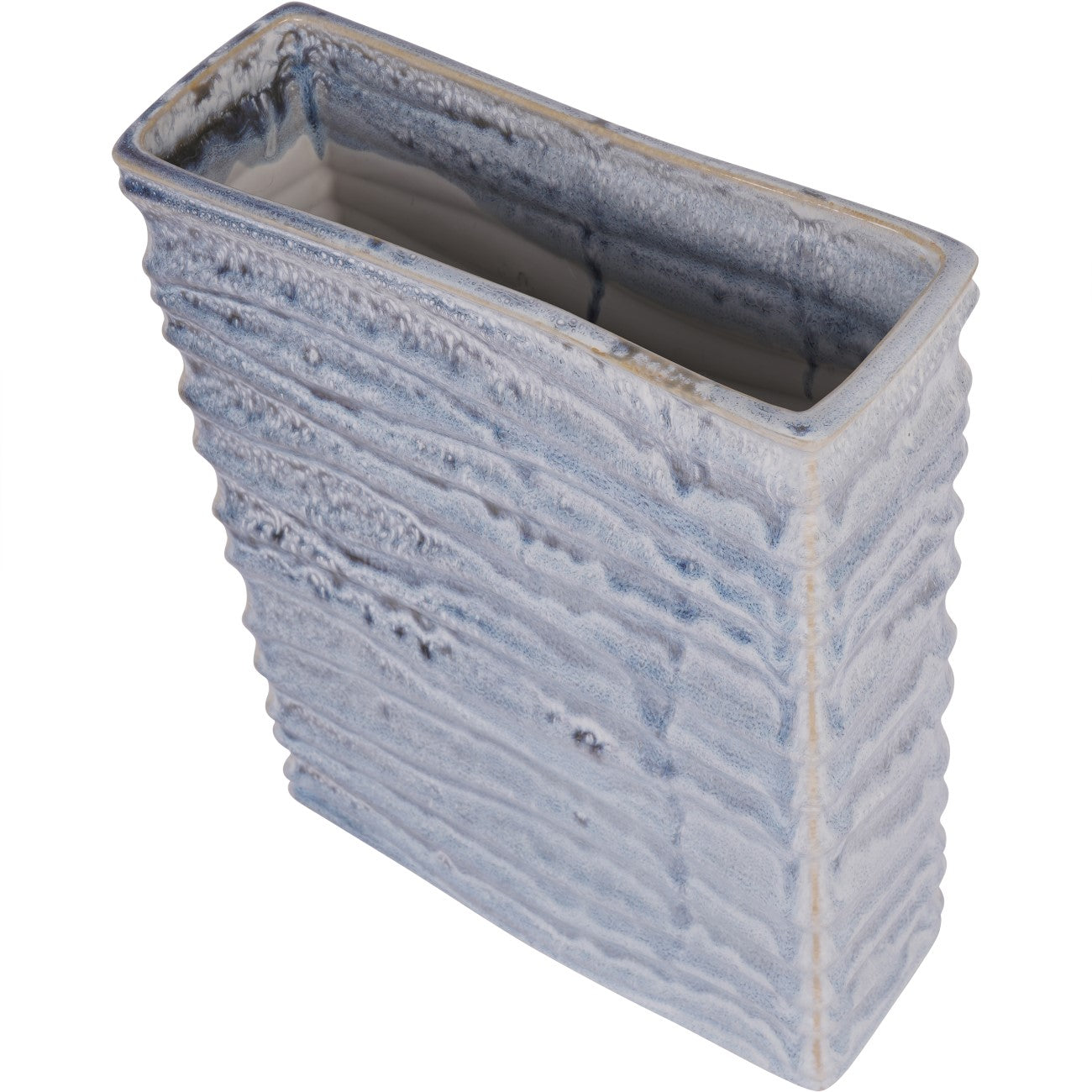 Sereno Square Glazed Vase | Off White