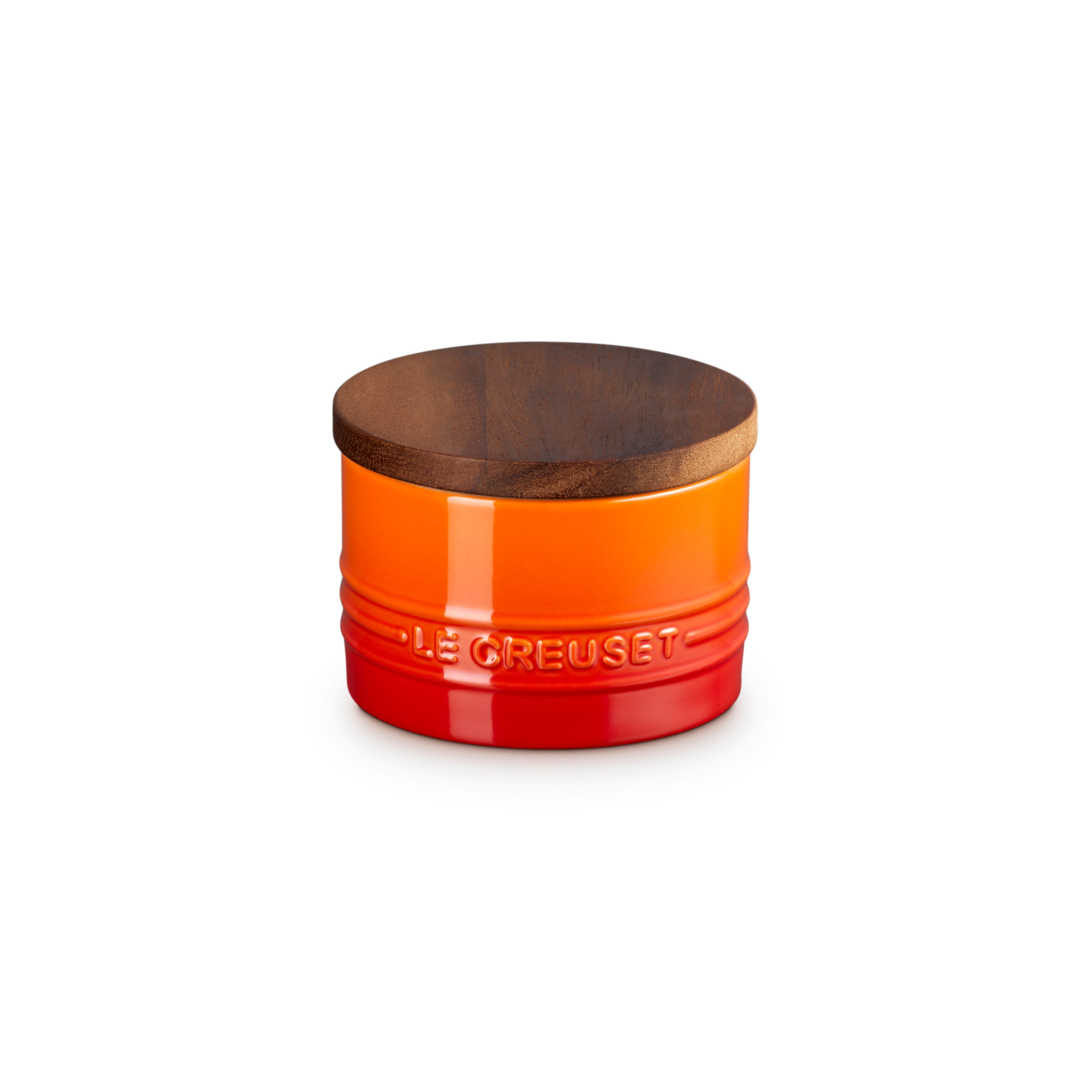 Le Creuset Stoneware Signature Storage Jar with Wooden Lid 200ml Volcanic