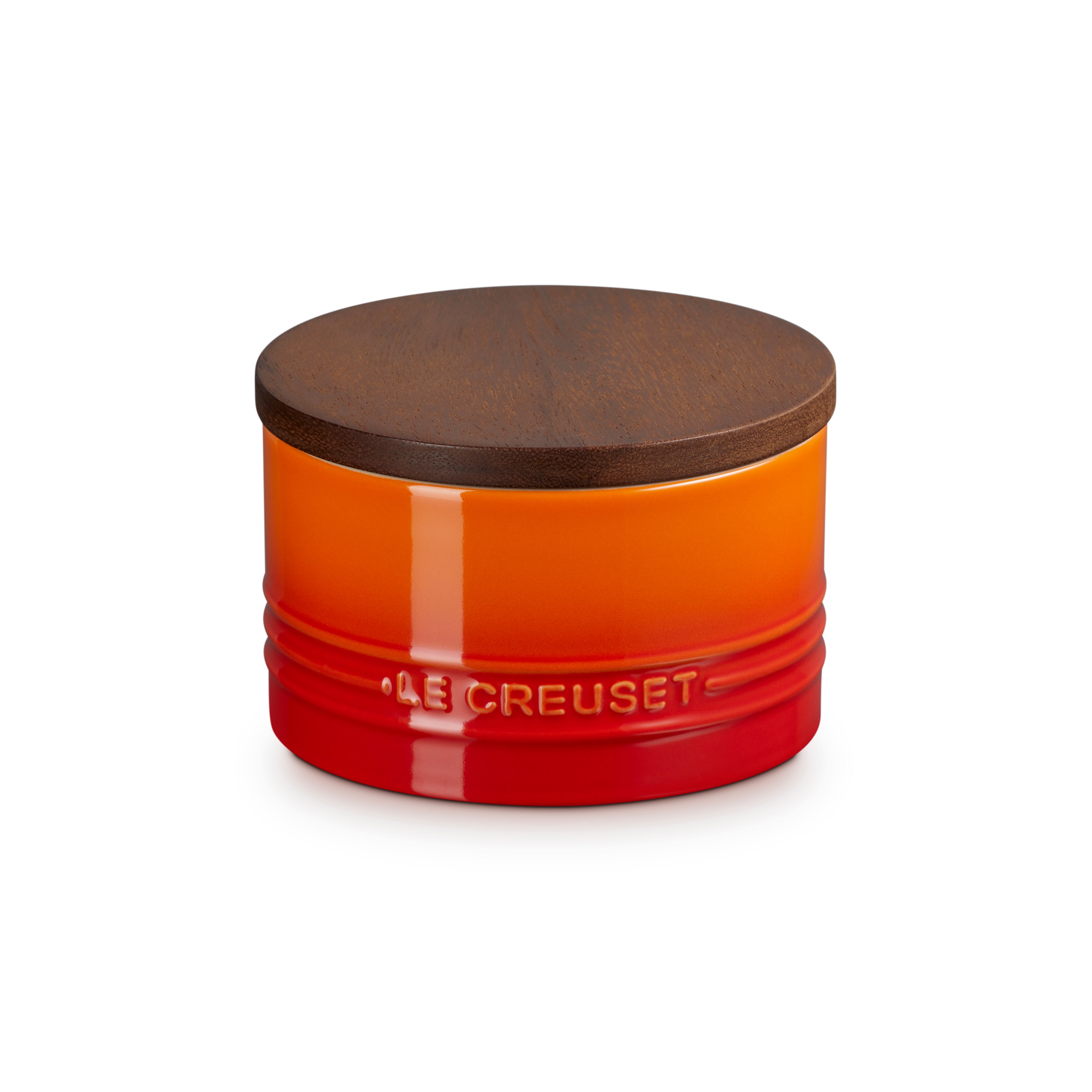 Le Creuset Stoneware Signature Storage Jar with Wooden Lid 470ml Volcanic