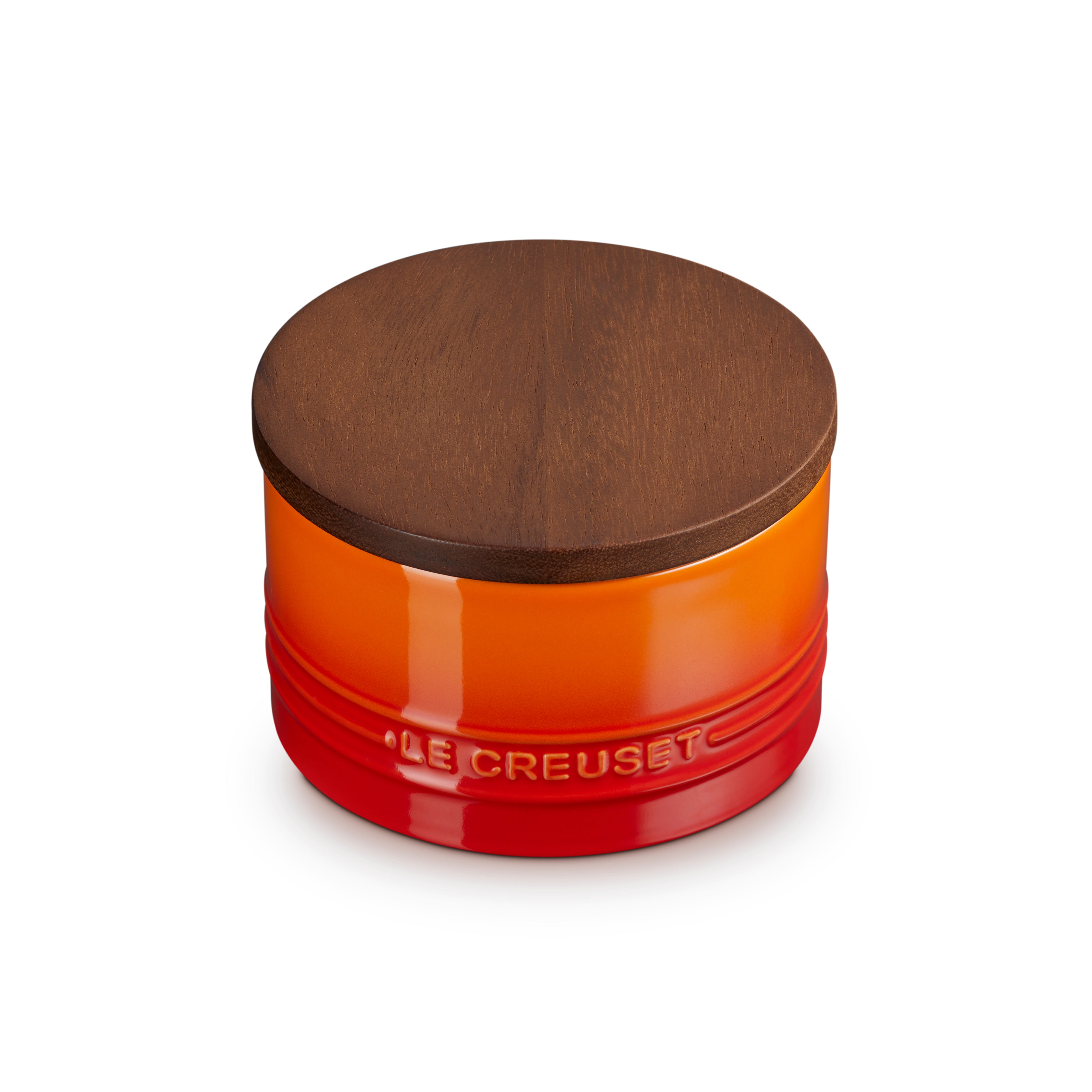 Le Creuset Stoneware Signature Storage Jar with Wooden Lid 470ml Volcanic