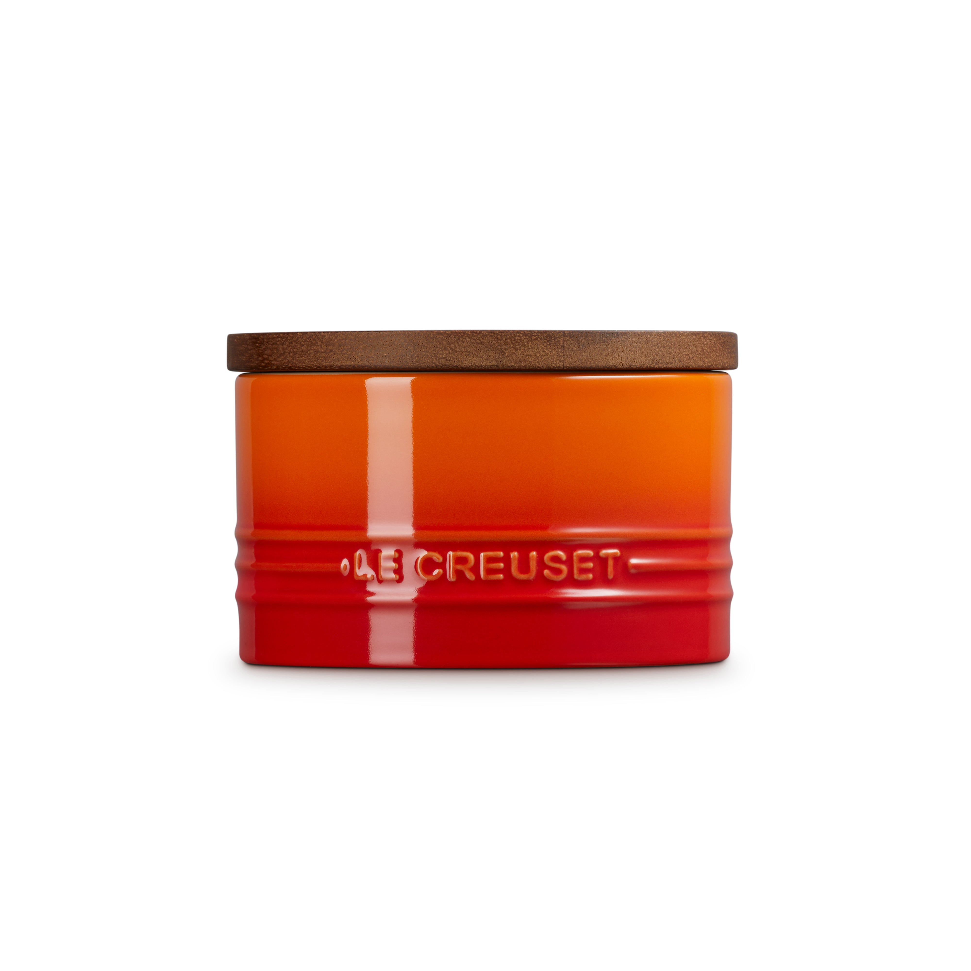 Le Creuset Stoneware Signature Storage Jar with Wooden Lid 470ml Volcanic