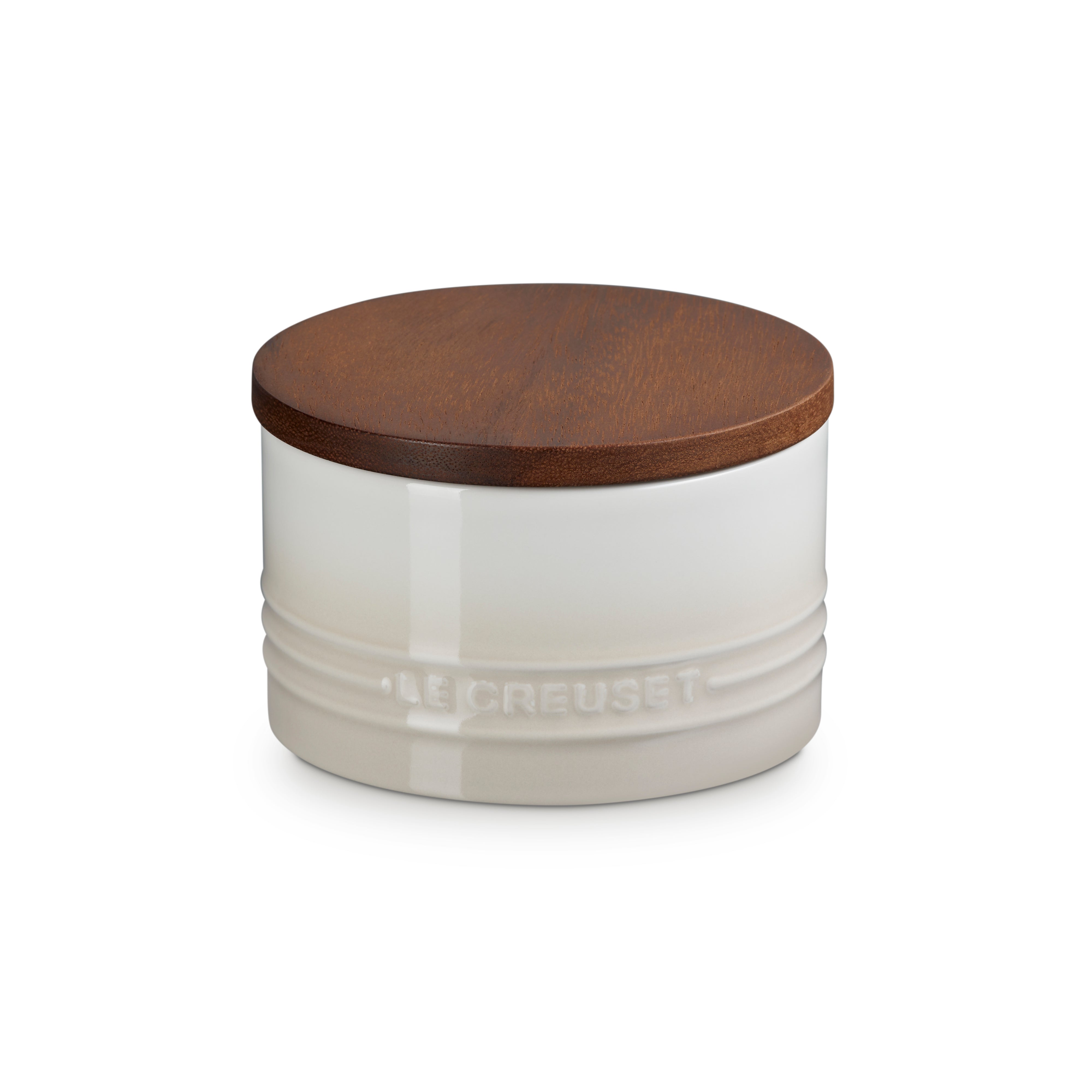 Le Creuset Stoneware Signature Storage Jar with Wooden Lid 470ml Meringue