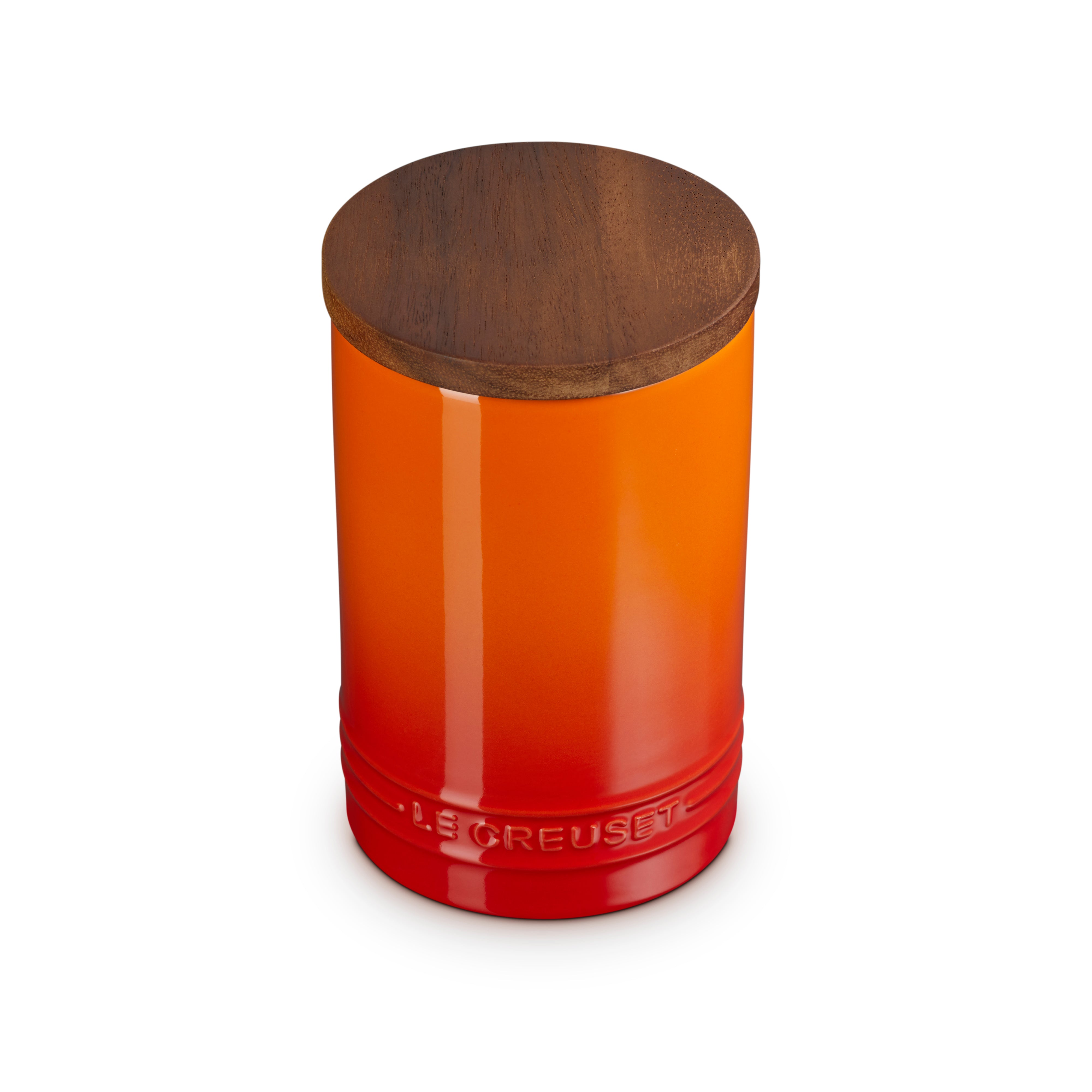 Le Creuset Stoneware Signature Storage Jar with Wooden Lid 1.1L Volcanic