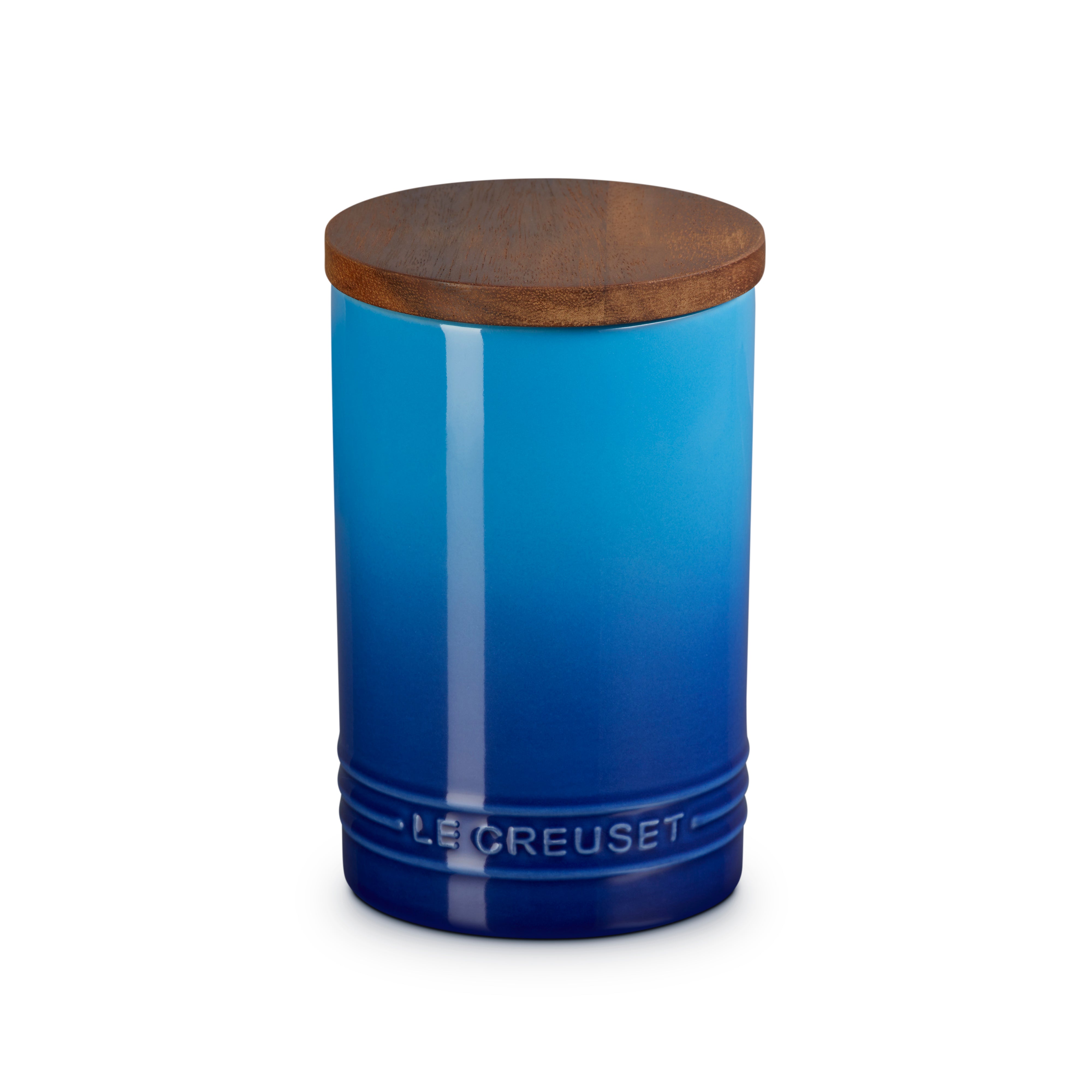 Le Creuset Stoneware Signature Storage Jar with Wooden Lid 770ml Azure