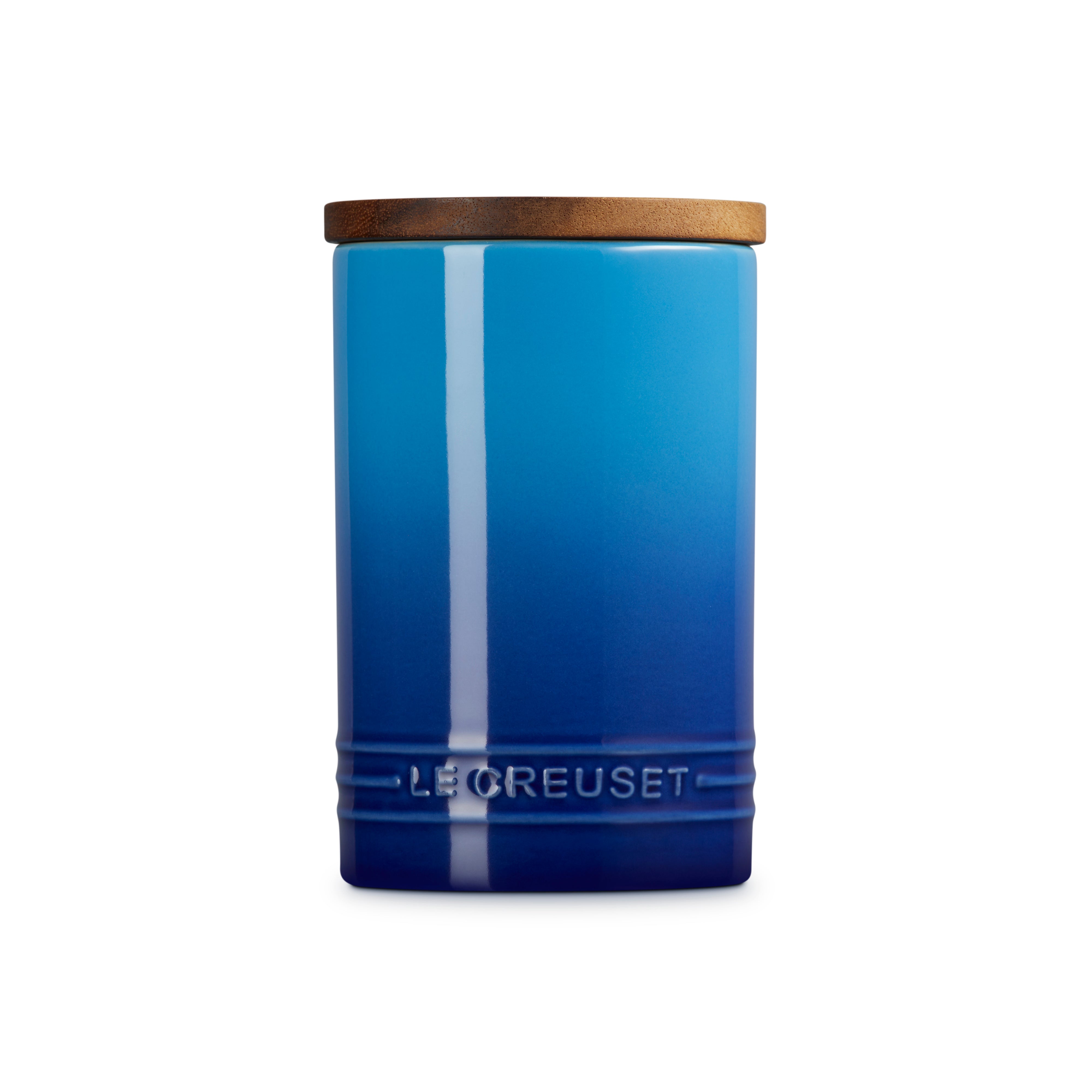 Le Creuset Stoneware Signature Storage Jar with Wooden Lid 770ml Azure