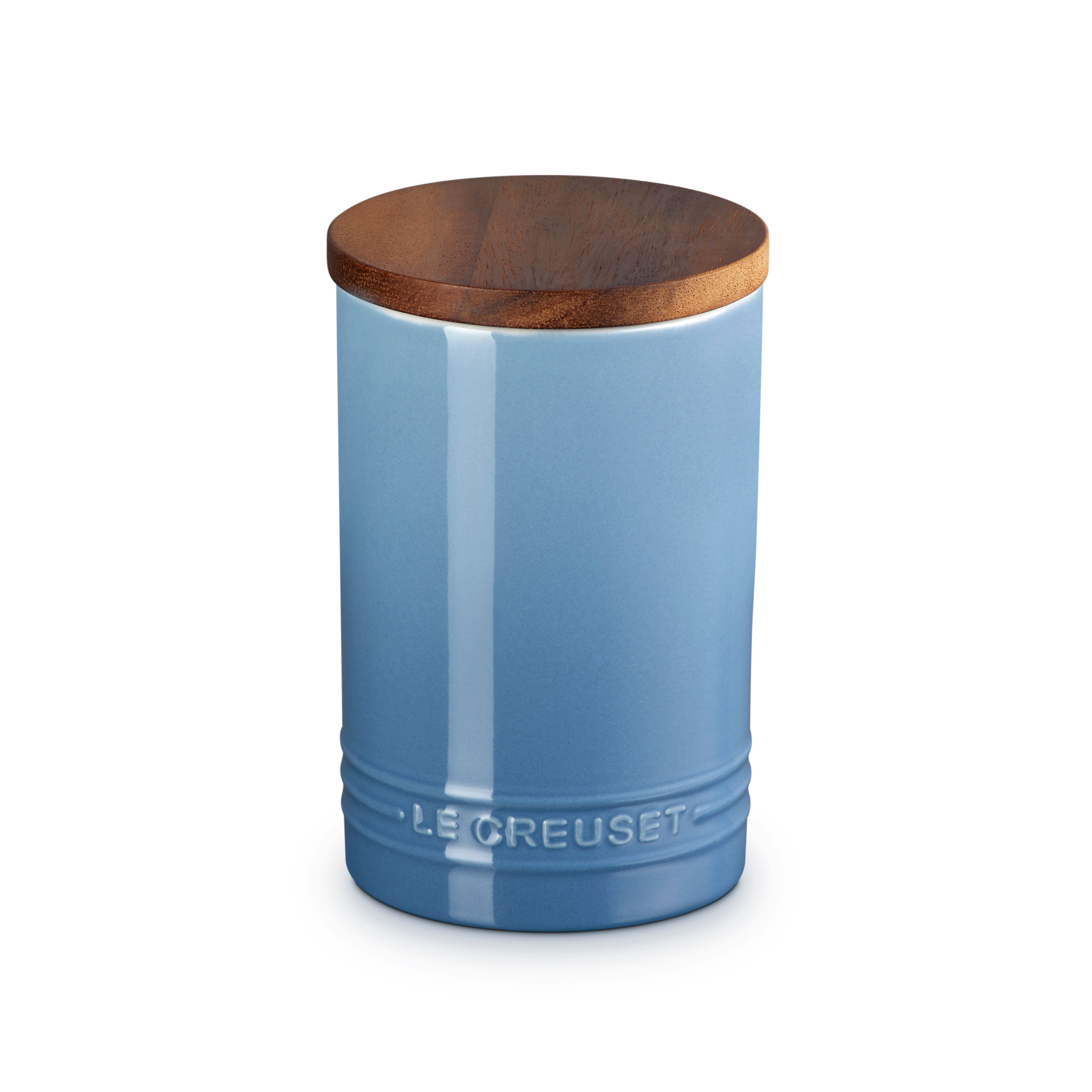 Le Creuset Stoneware Signature Storage Jar with Wooden Lid 770ml Chambray