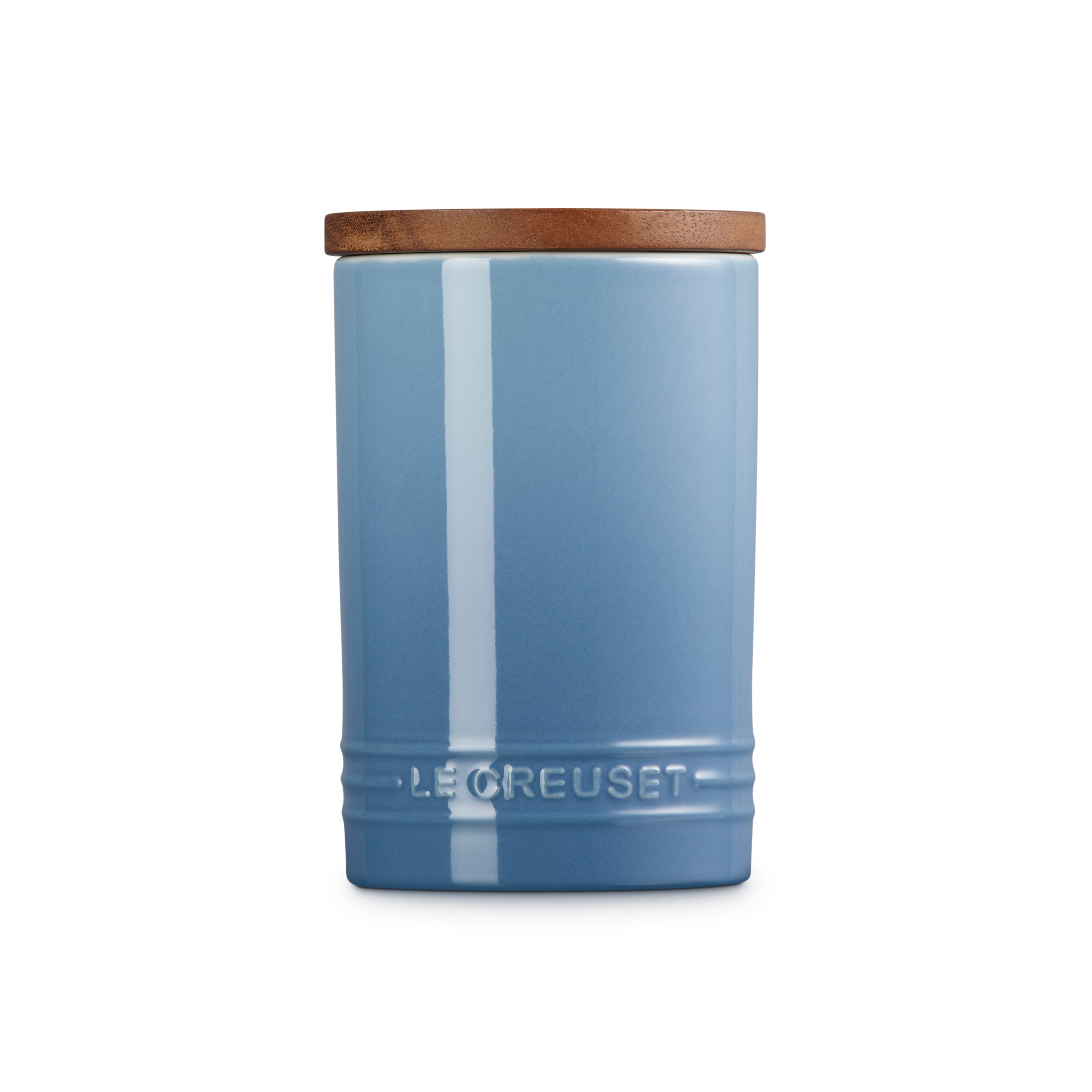 Le Creuset Stoneware Signature Storage Jar with Wooden Lid 770ml Chambray