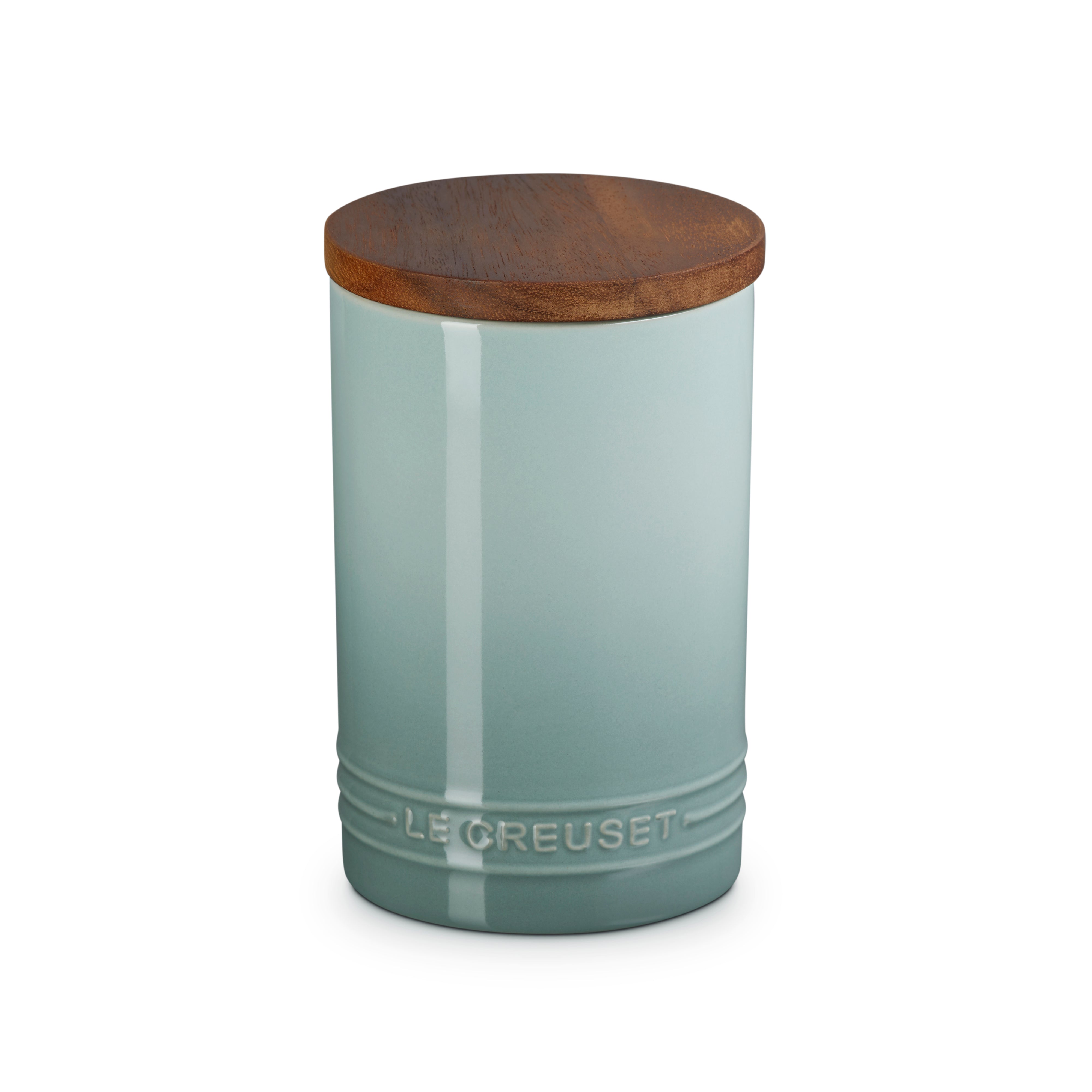 Le Creuset Stoneware Signature Storage Jar with Wooden Lid 770ml Sea Salt