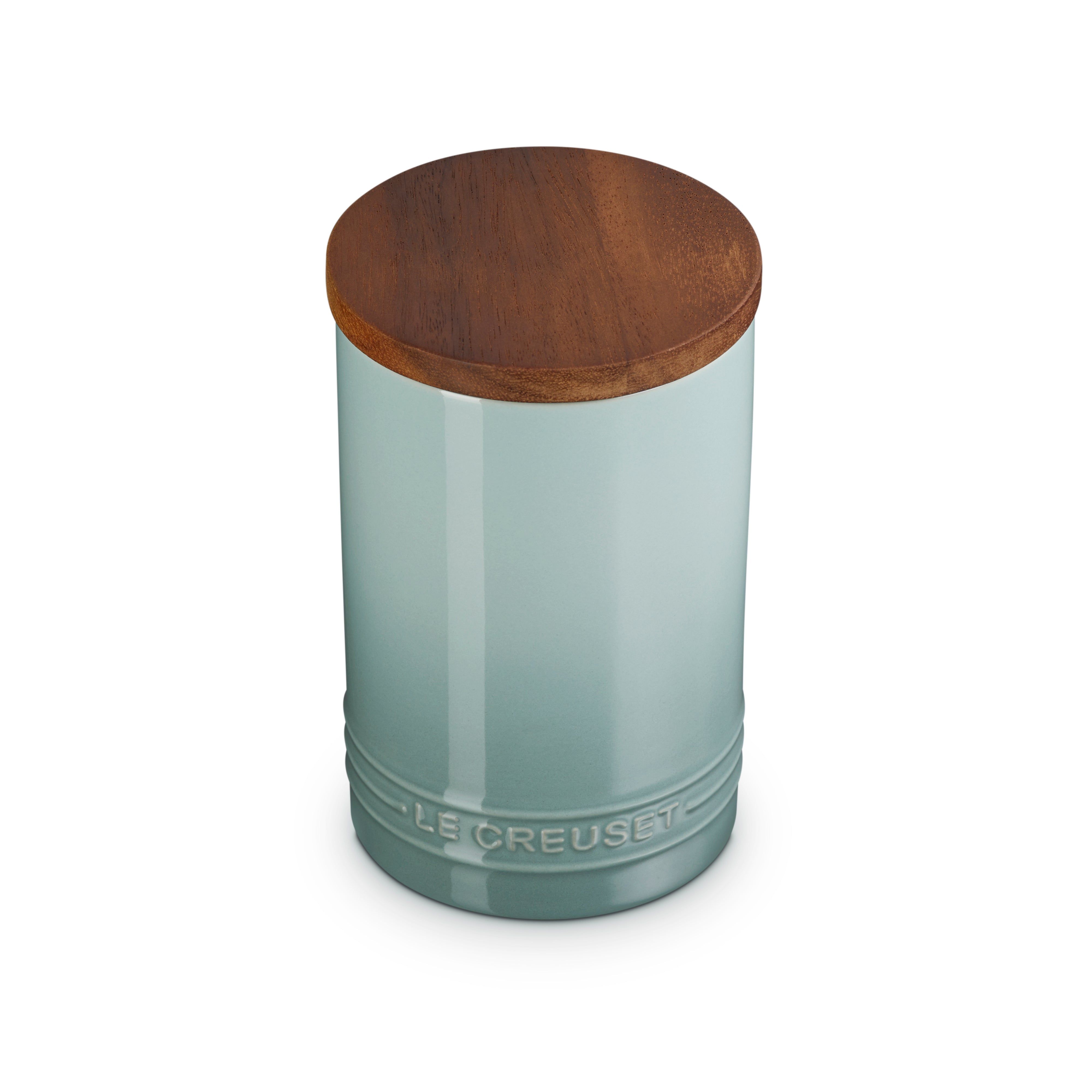 Le Creuset Stoneware Signature Storage Jar with Wooden Lid 770ml Sea Salt