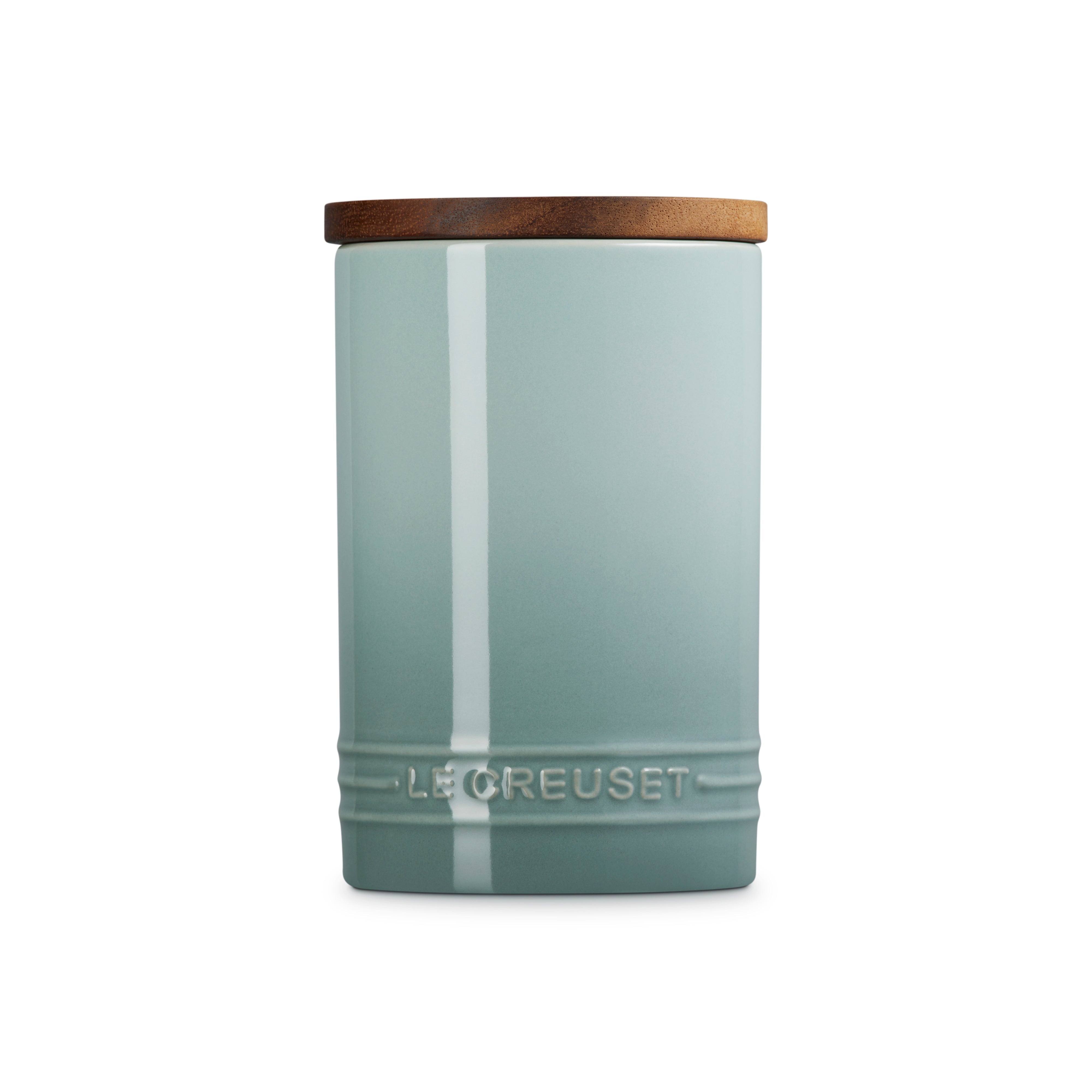Le Creuset Stoneware Signature Storage Jar with Wooden Lid 770ml Sea Salt