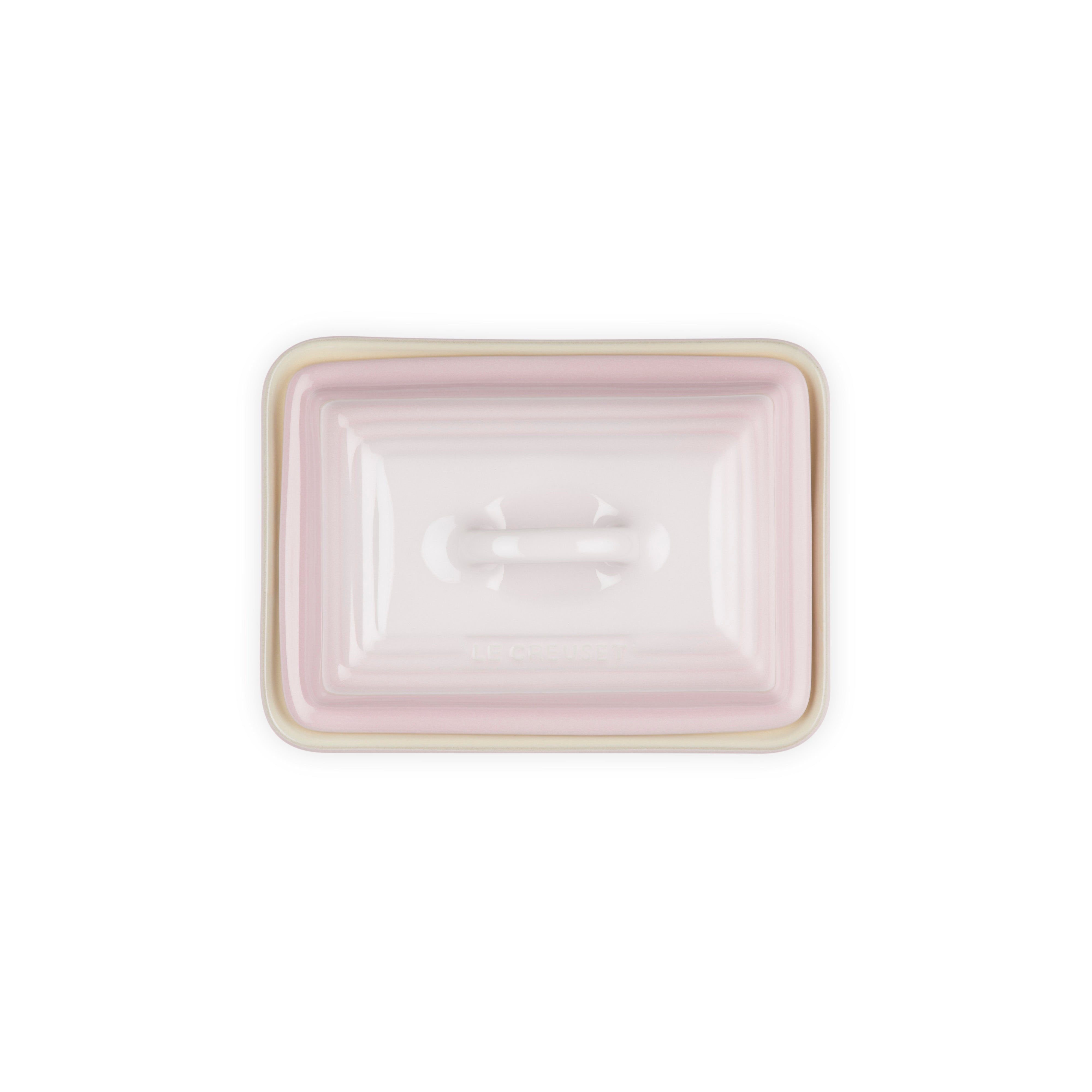 Le Creuset Stoneware Butter Dish Shell Pink