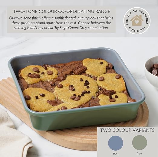 Cooksmart Signature 24cm Two Tone Square Tin