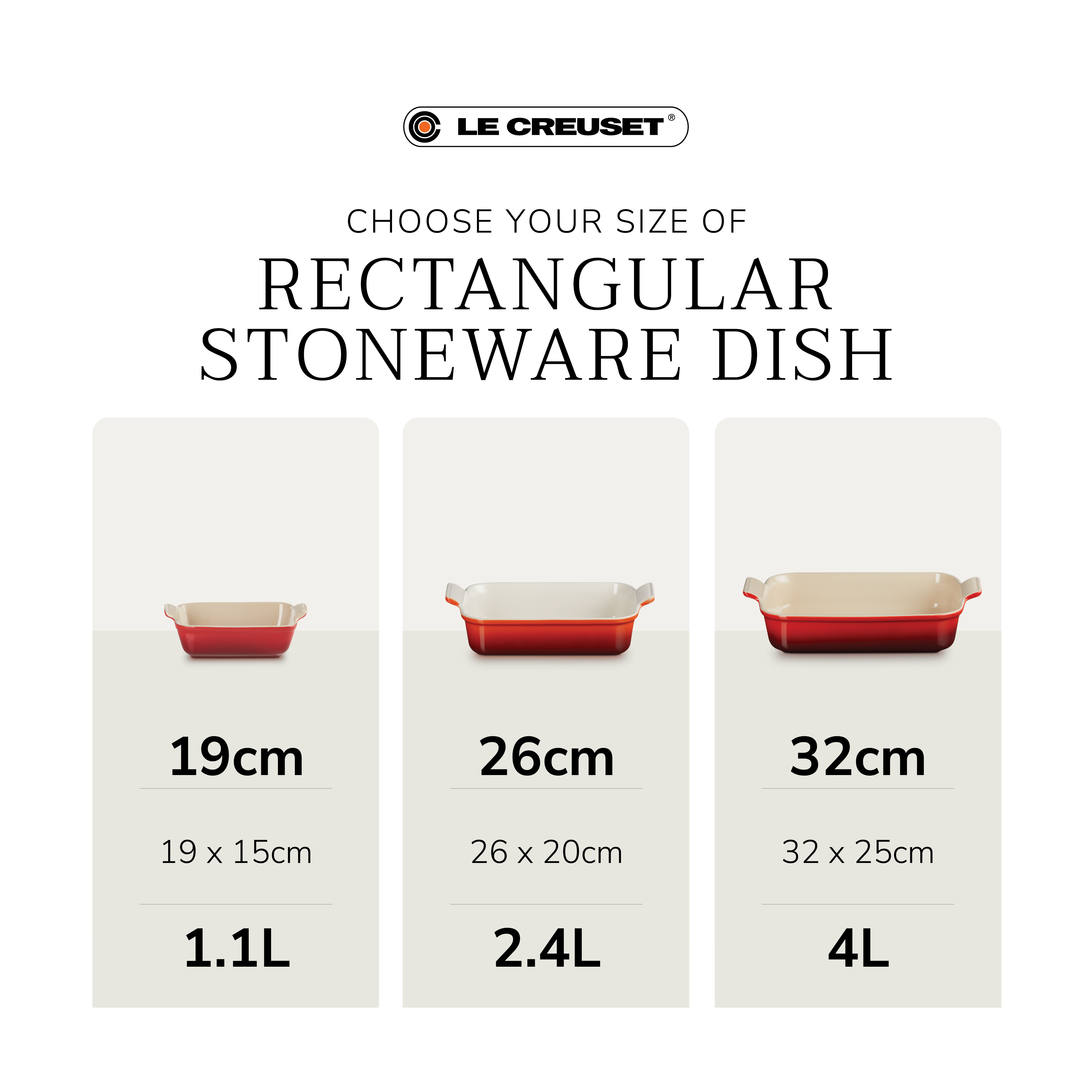 Le Creuset Stoneware Heritage Rectangular Dish 32cm Bamboo