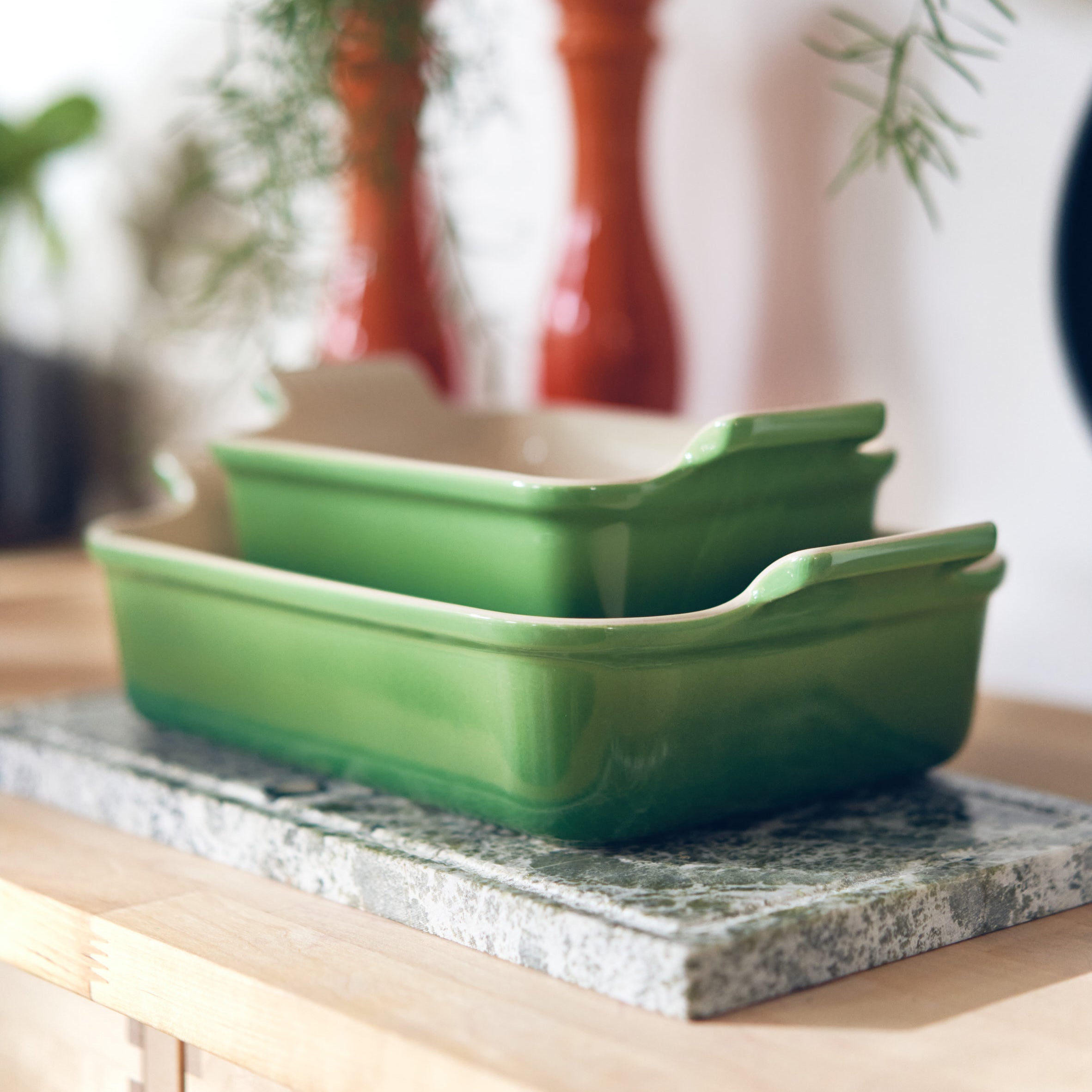 Le Creuset Stoneware Heritage Rectangular Dish 32cm Bamboo