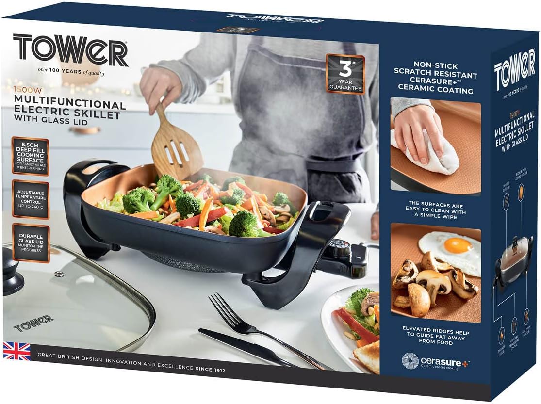 Cerasure + Copper Multifunctional Electric Skillet