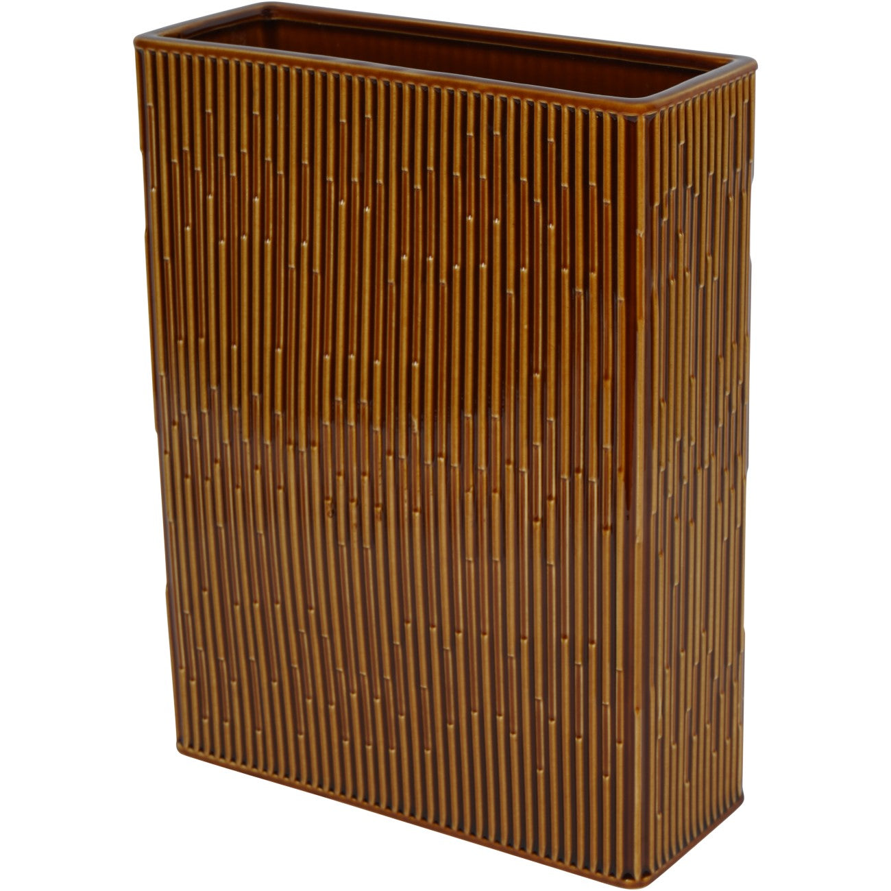 Elk Square Glazed Vase | Terracotta