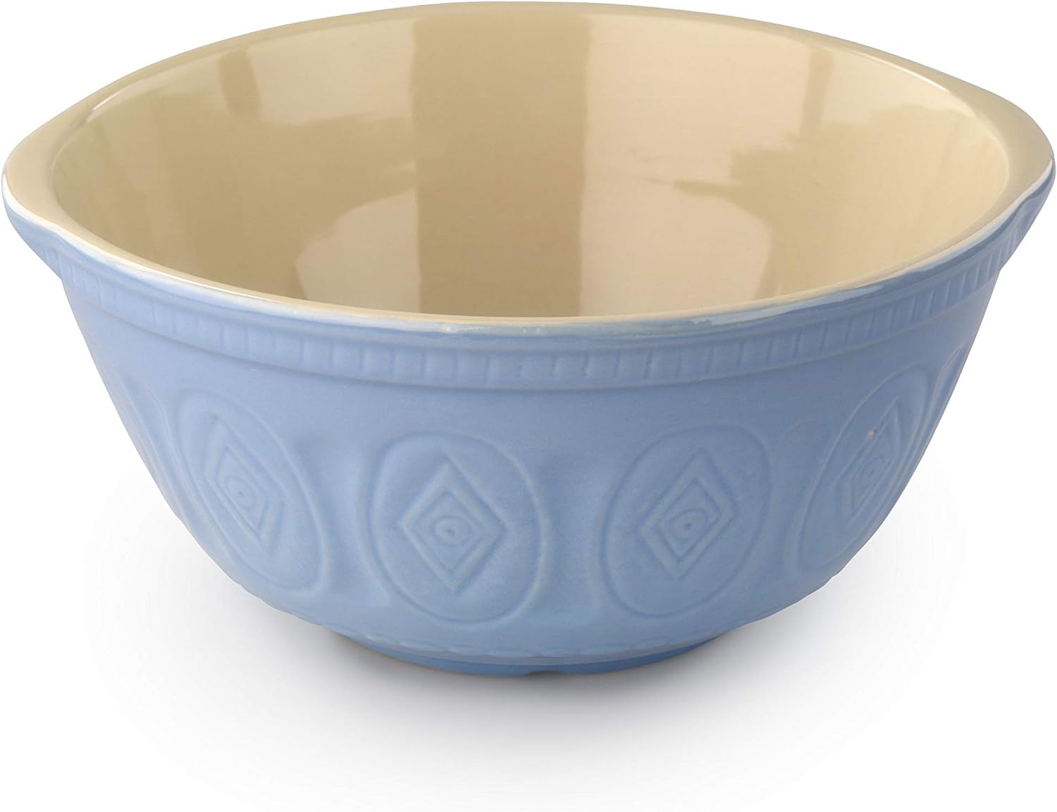 Blue & Cream | 31cm Embossed Mixing Bowl