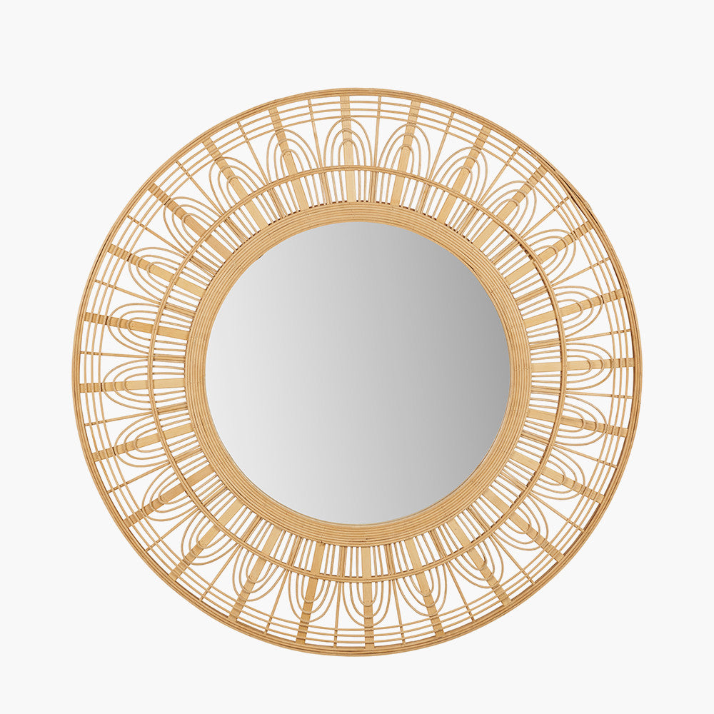 Natural Bamboo | Round Wall Mirror