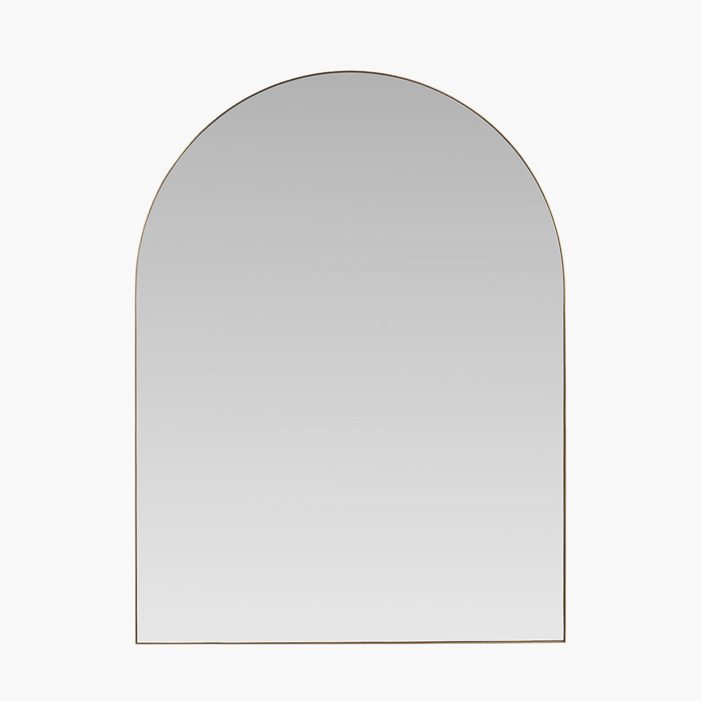 Brushed Gold Tall Arch Wall Mirror