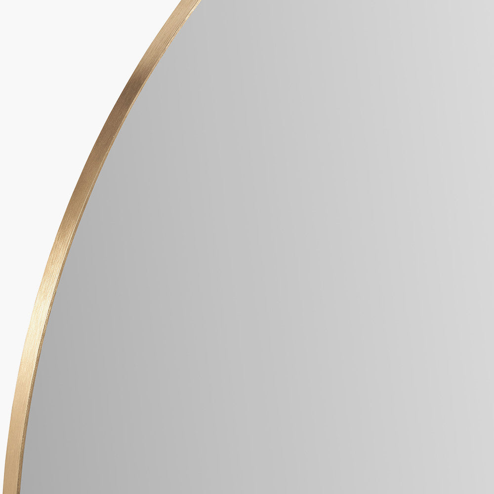 Brushed Gold Tall Arch Wall Mirror