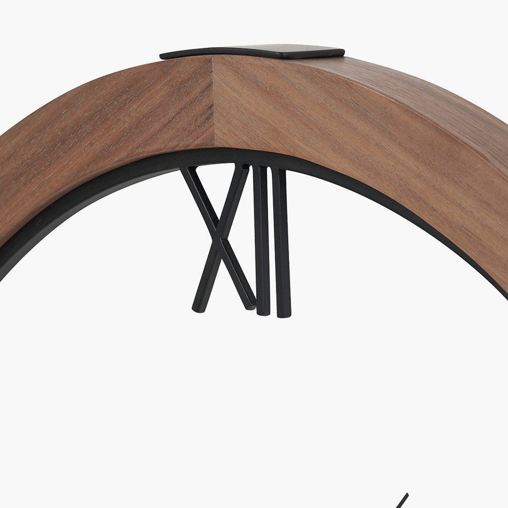 Vermont Light Walnut Wood Veneer Round Wall Clock