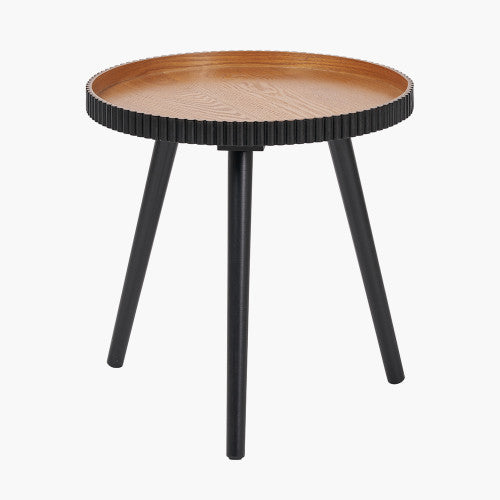 Hammond Natural & Black Wood Side Table