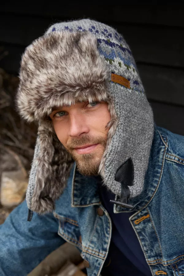 Mens Westport Trapper Hat Blue