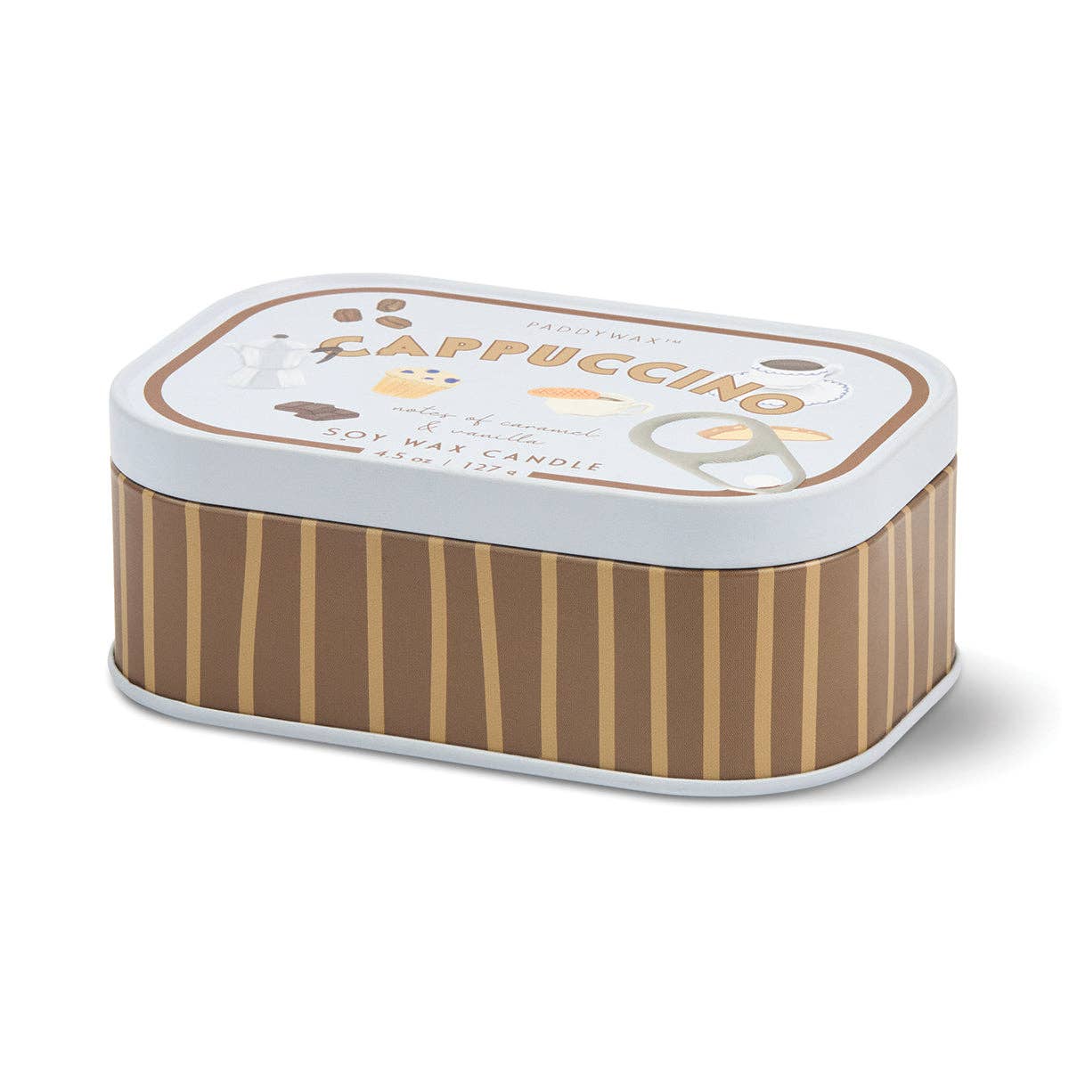 Cappuccino Printed Tin Candle | Chocolate & Cherry