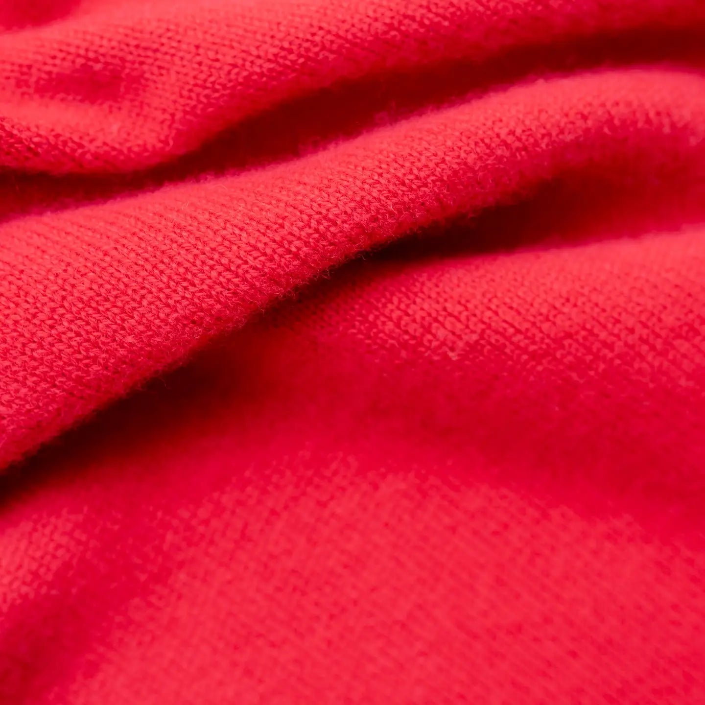 Merino Wool Triangle Scarf in Red