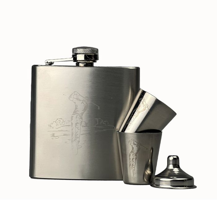 Hip Flask & Cups | Golf