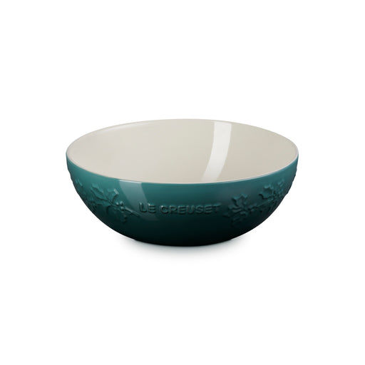 Le Creuset Stoneware Holly Relief Serve Bowl 25cm Artichaut