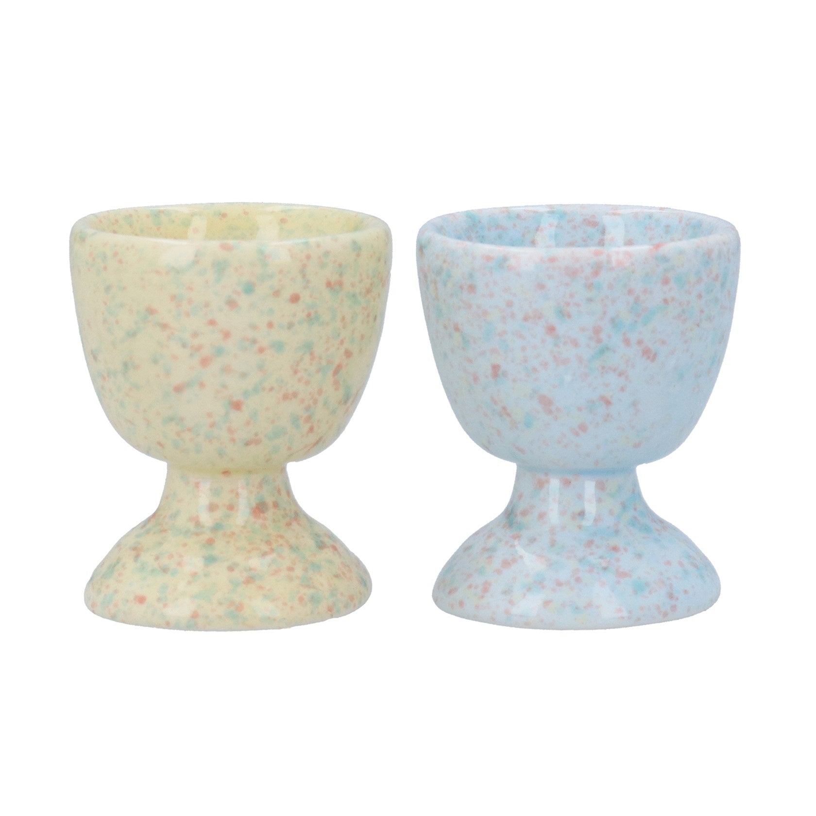 Ceramic Egg Cup | Yellow and Blue