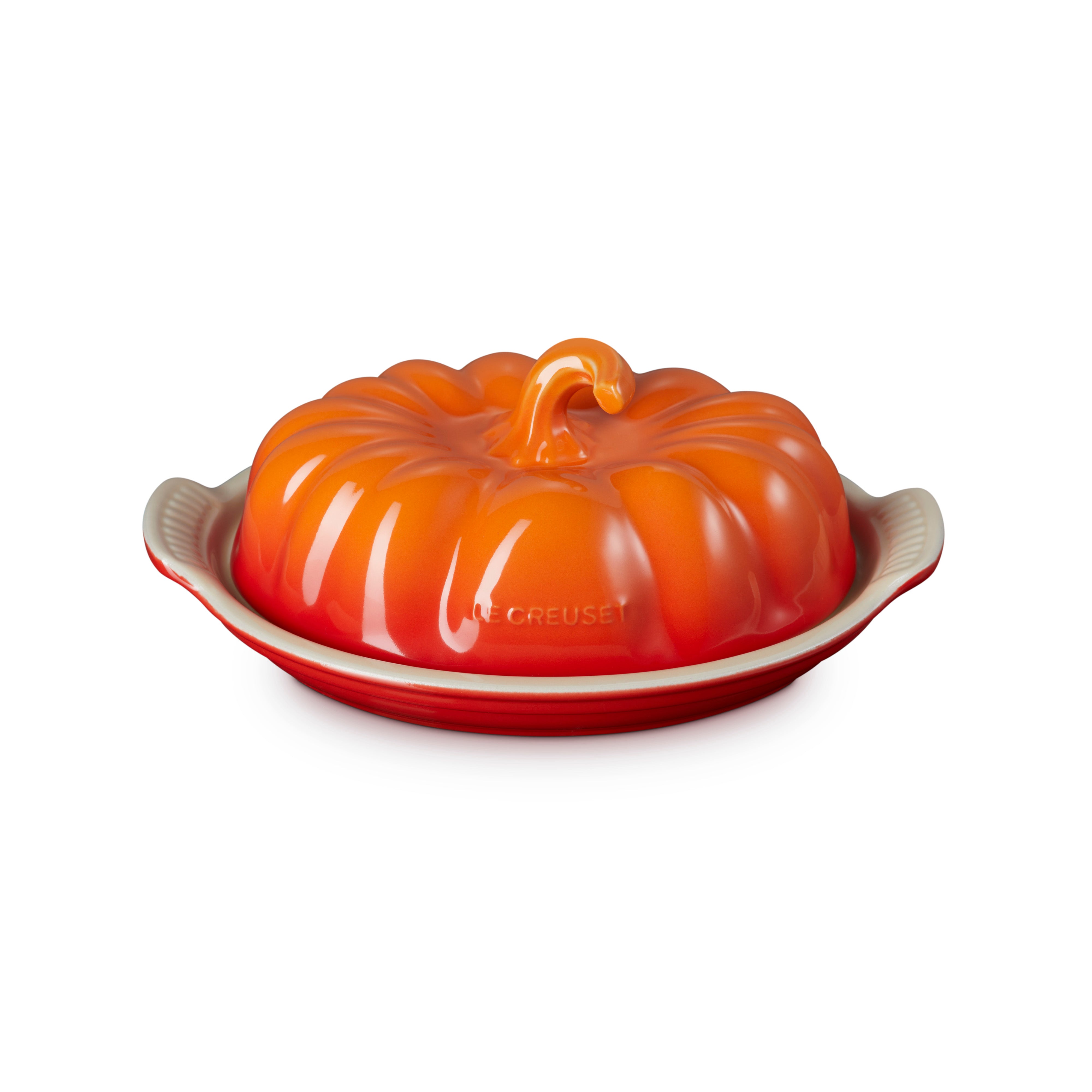 Le Creuset Stoneware Pumpkin Butter Dish Volcanic