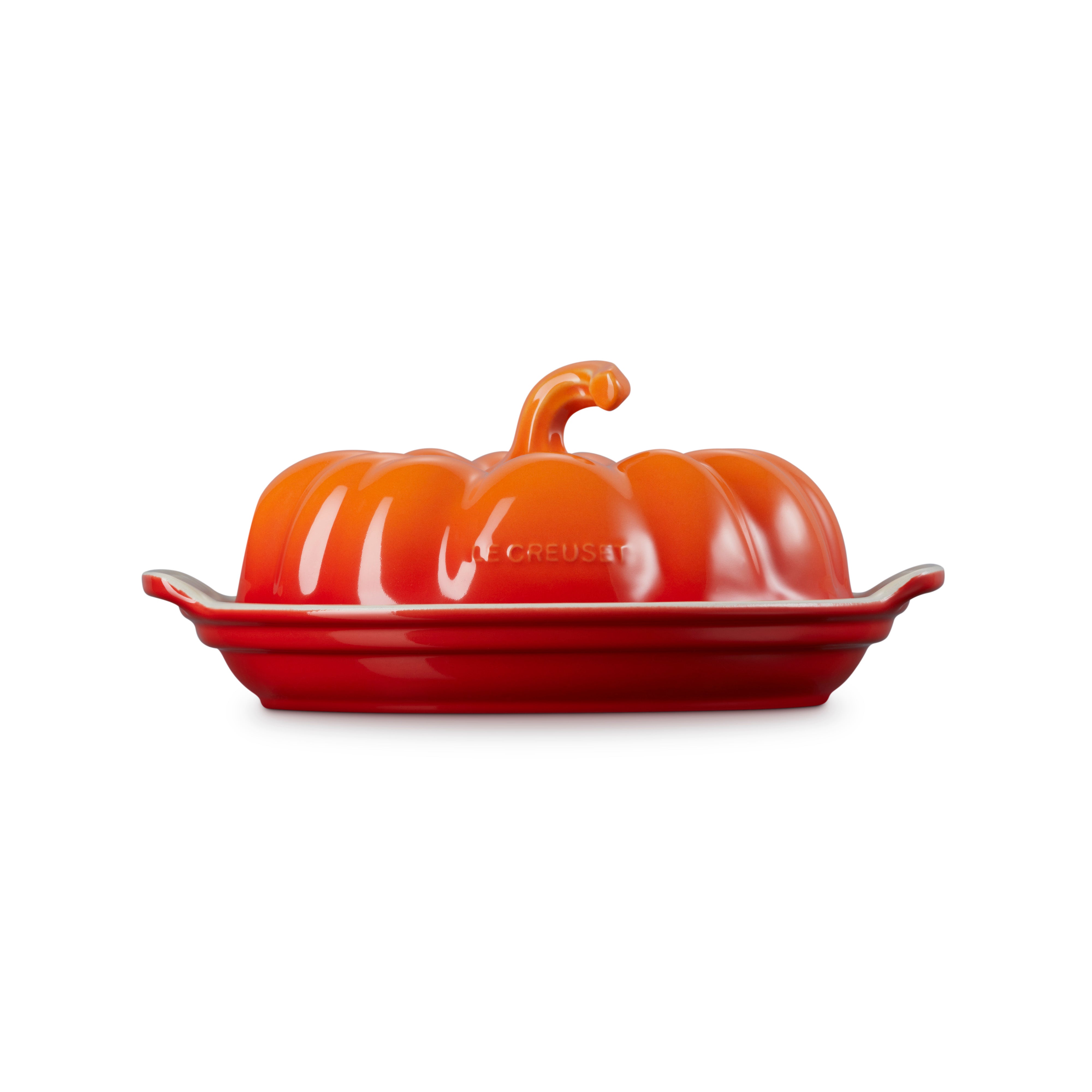 Le Creuset Stoneware Pumpkin Butter Dish Volcanic