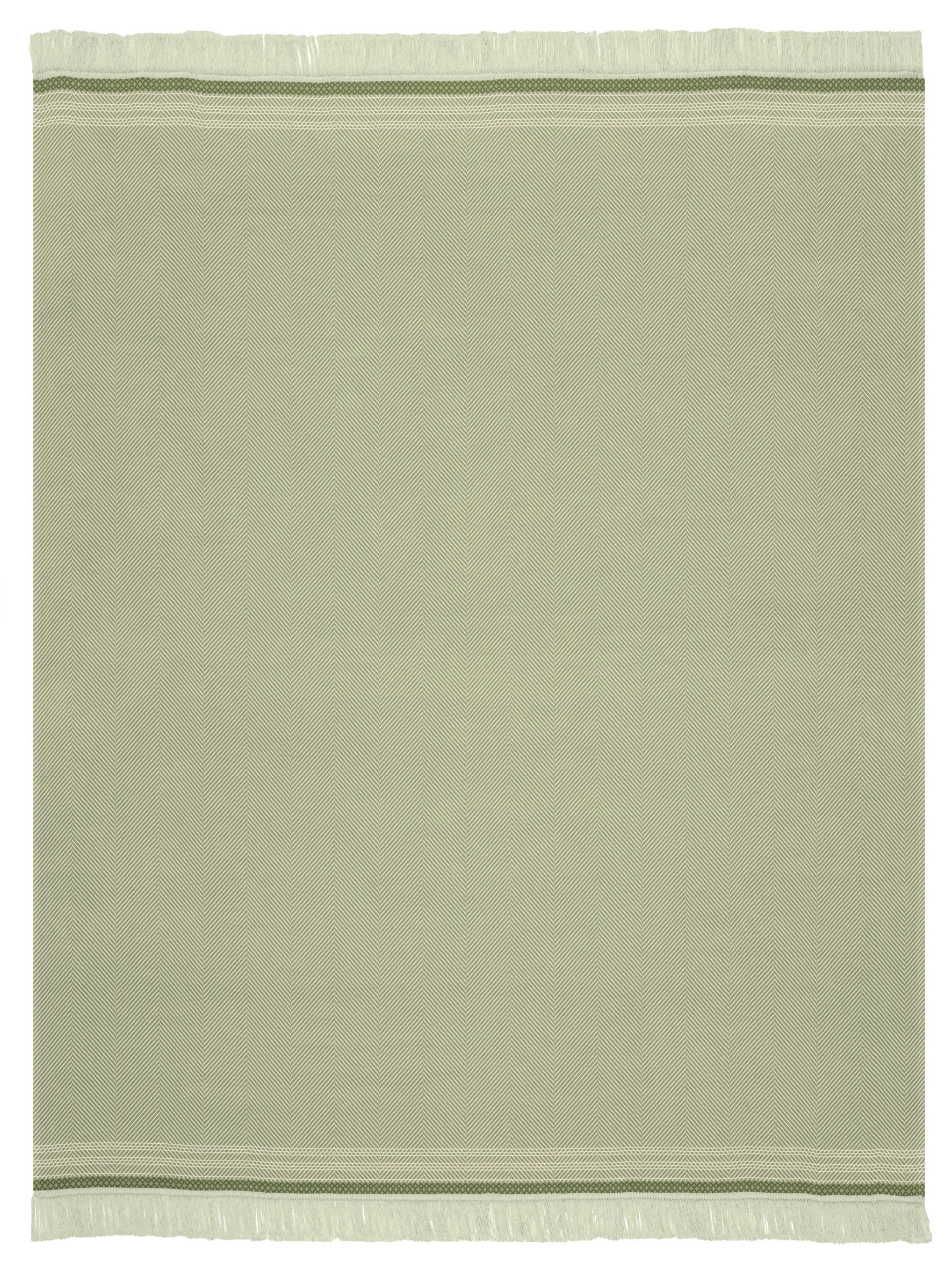 Border Twill | Green Throw