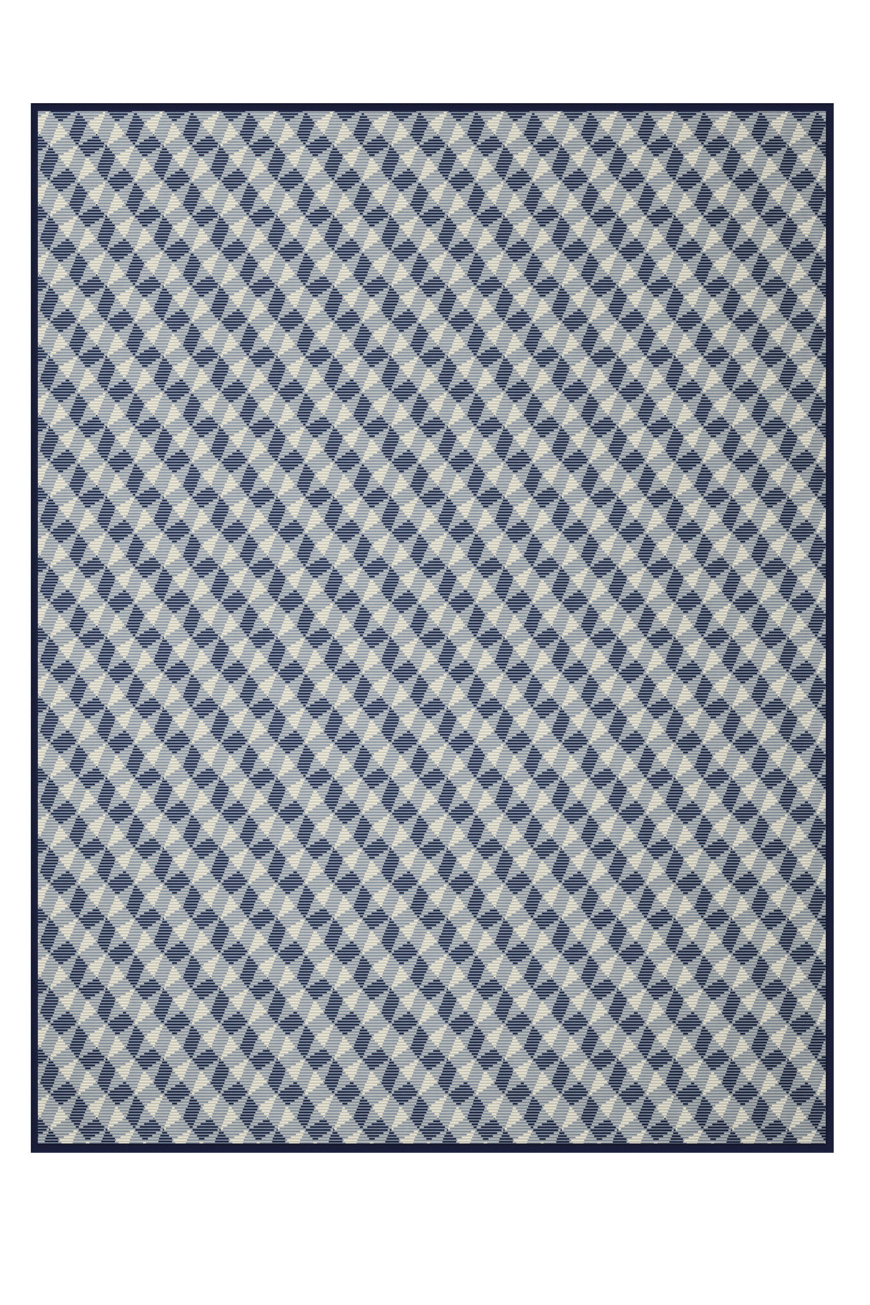 Angular Geo | Navy Blanket