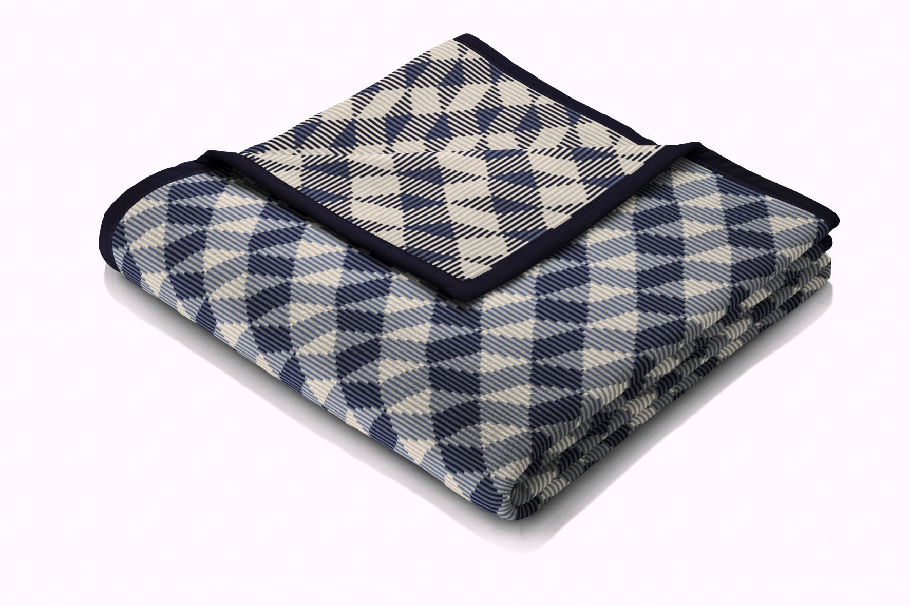 Angular Geo | Navy Blanket